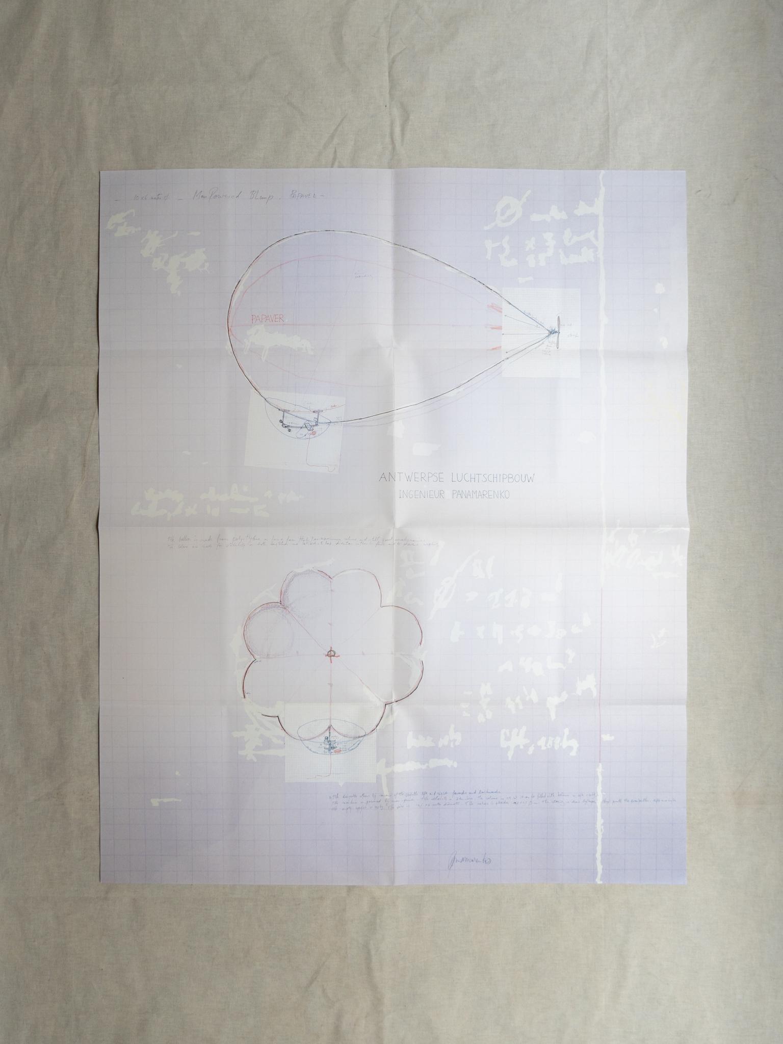 Panamarenko, 'Antwerpse Luchtschipbouw', Poster, 2002