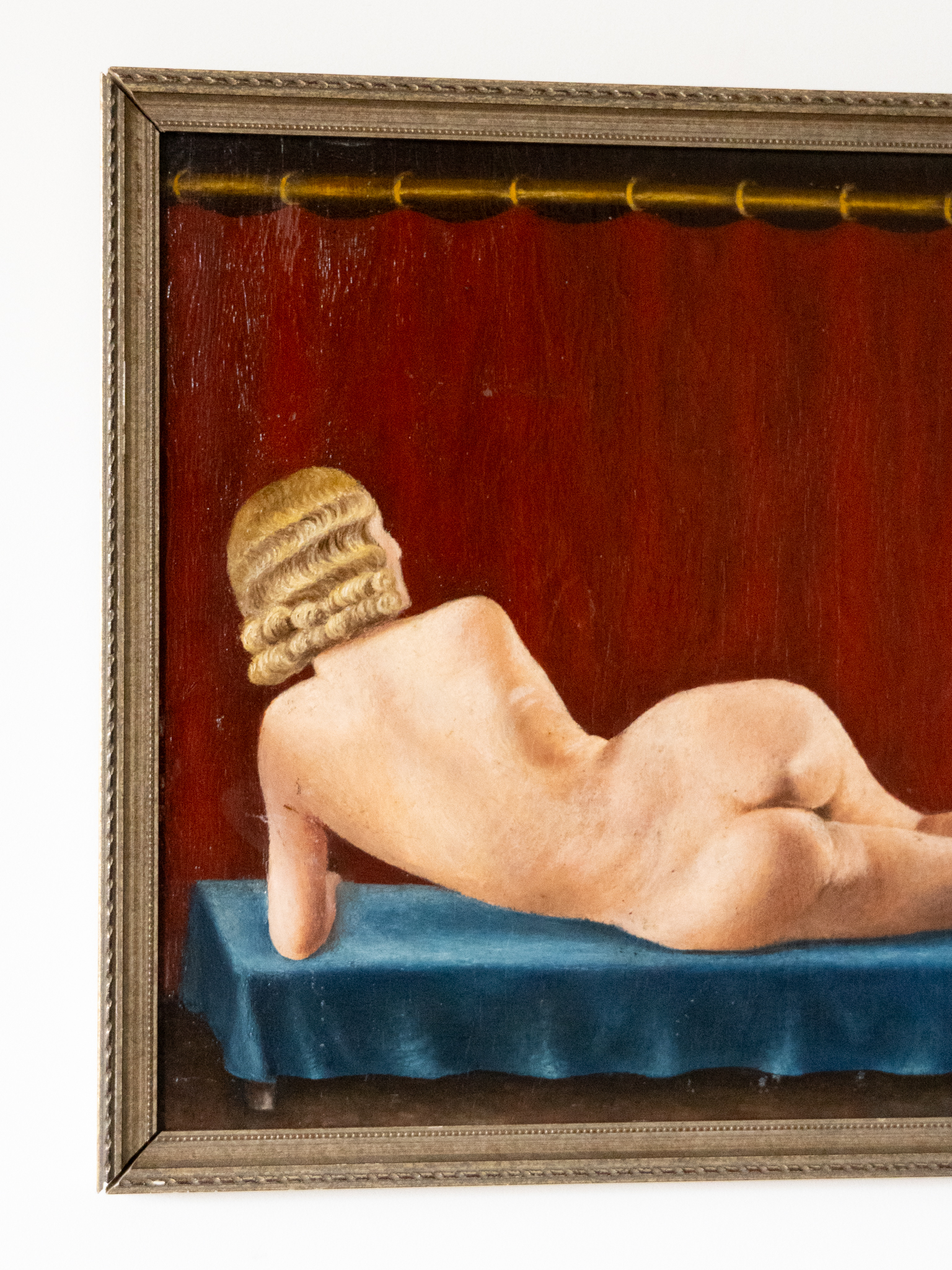 A. Cabes, Lying nude, oil on panel, 45 x 33 cm, 1938
