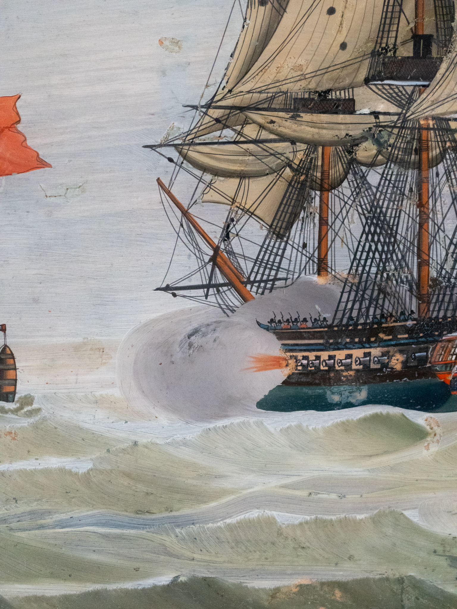 Petrus Weyts, 'Capture of the English frigate Java by the American frigate Constitution in the year 1813'