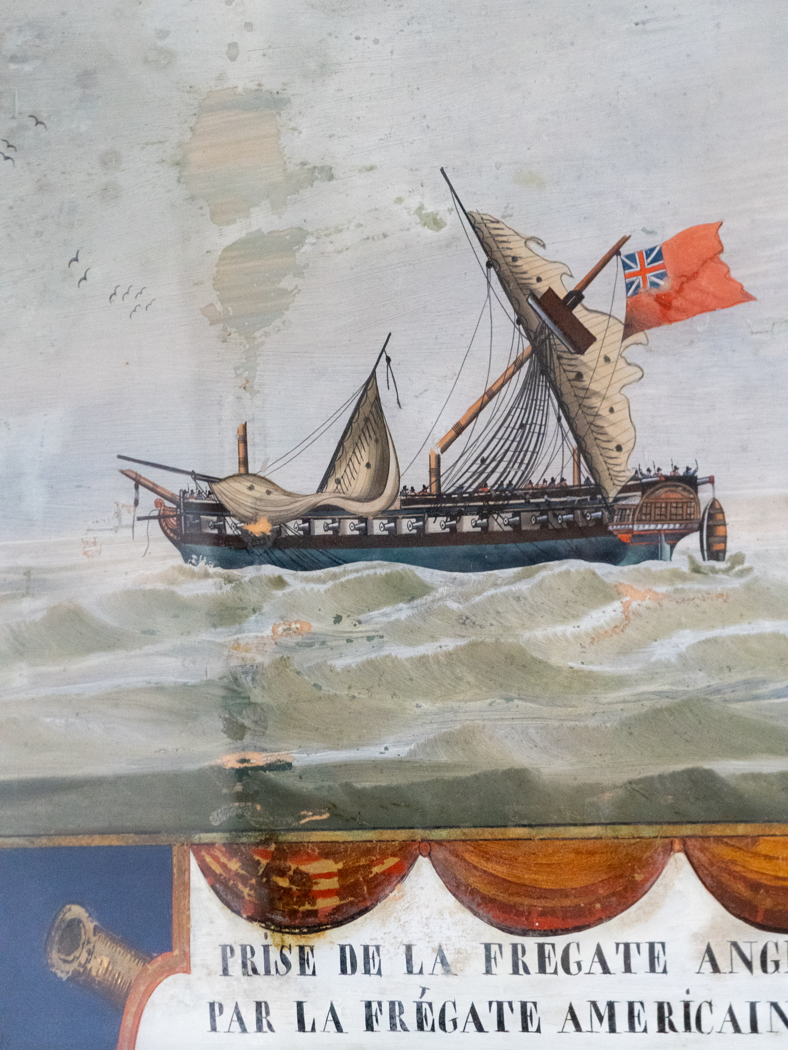 Petrus Weyts, 'Capture of the English frigate Java by the American frigate Constitution in the year 1813'