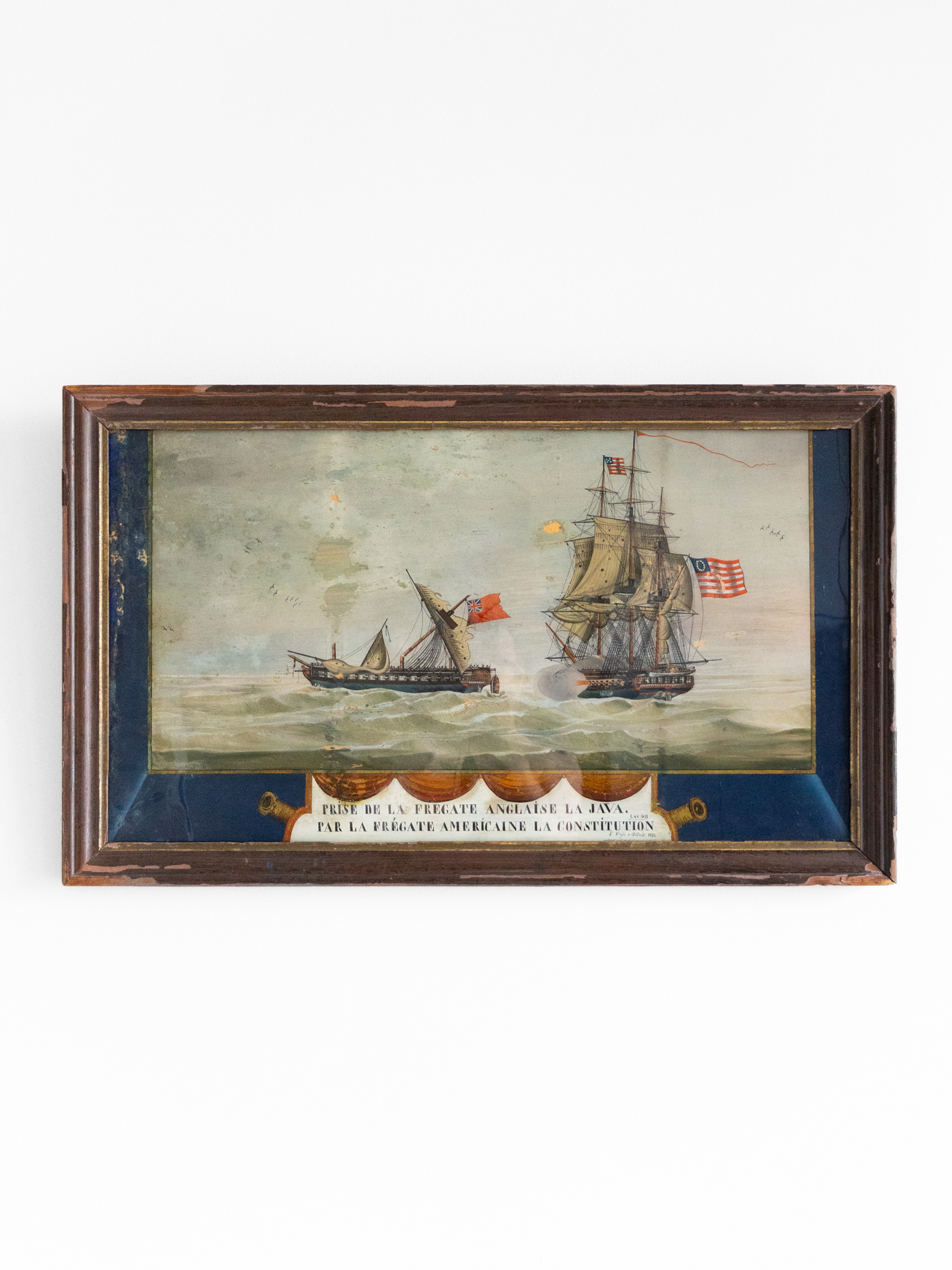 Petrus Weyts, 'Capture of the English frigate Java by the American frigate Constitution in the year 1813'