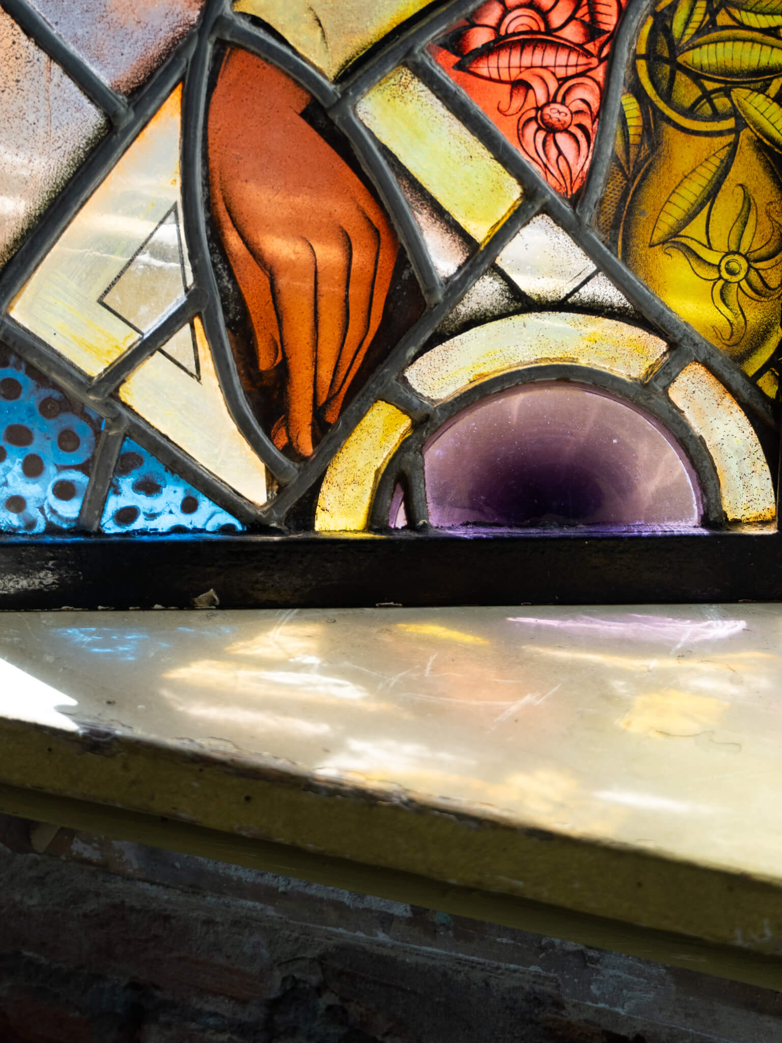 Modernist Stained Glass Window