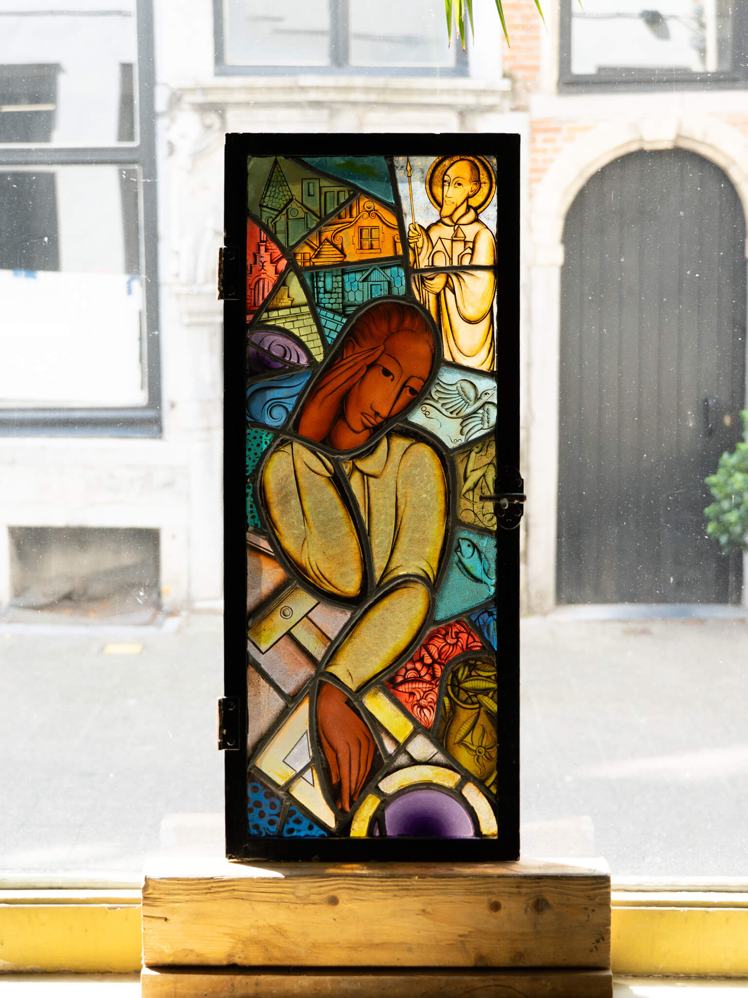 Modernist Stained Glass Window