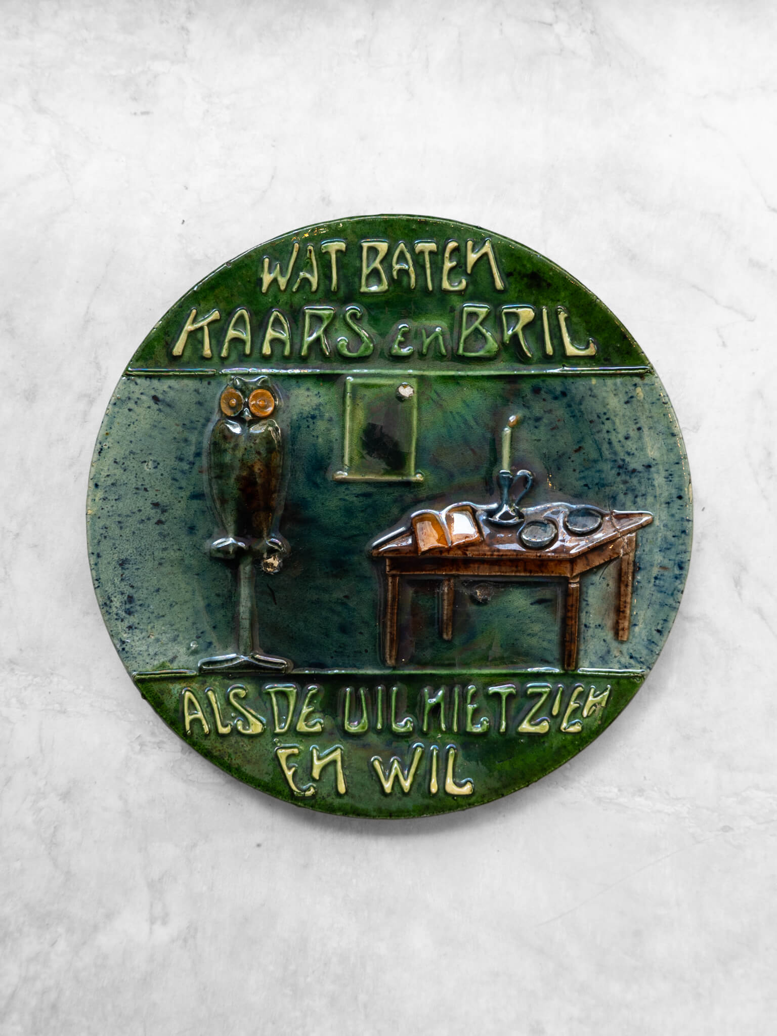 Flemish Earthenware Proverb Plate