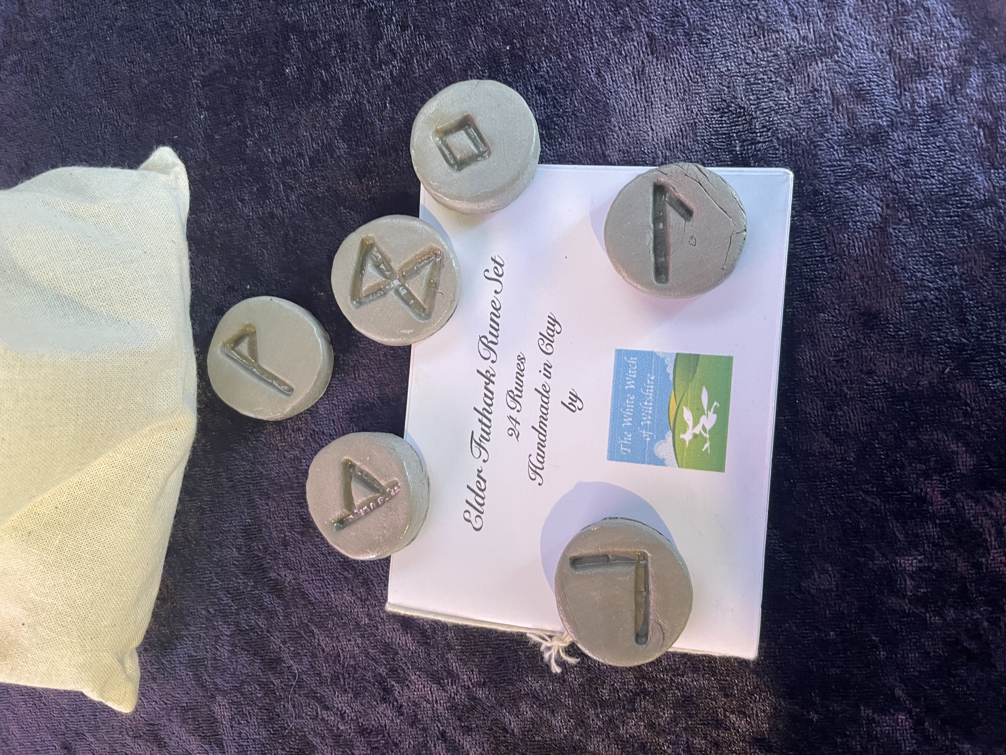 Handmade Clay Rune Set