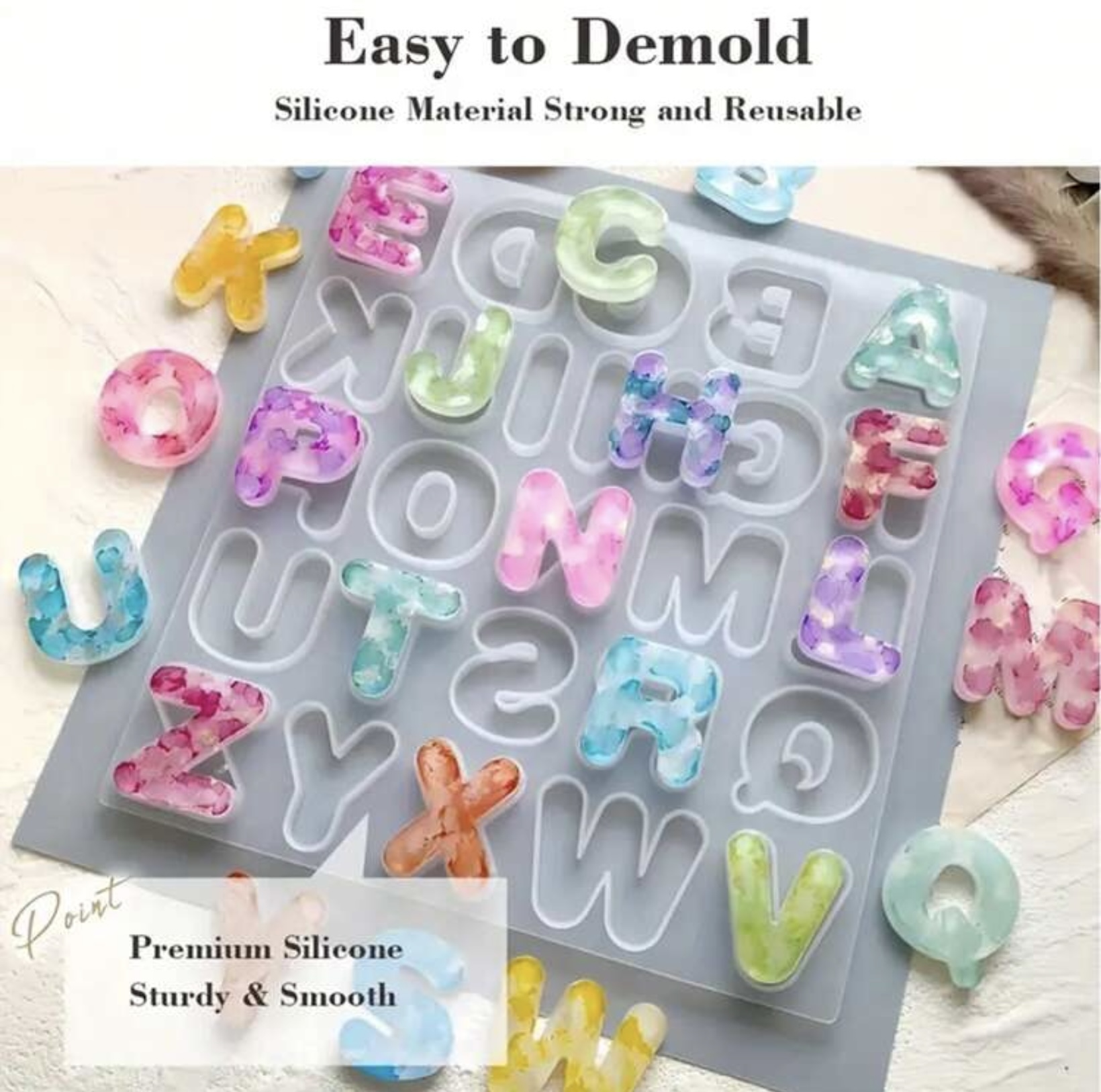 Molde de letras de silicona