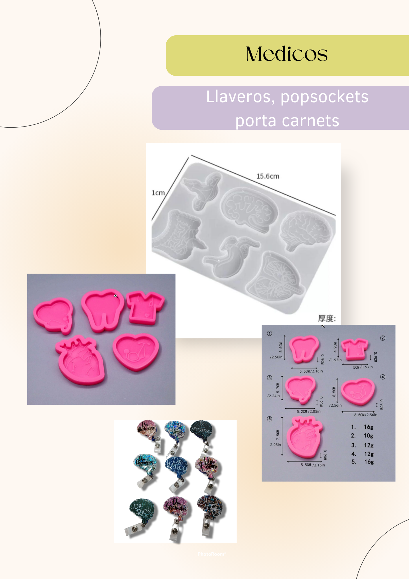 Molde de Silicona en Forma de Corazón
