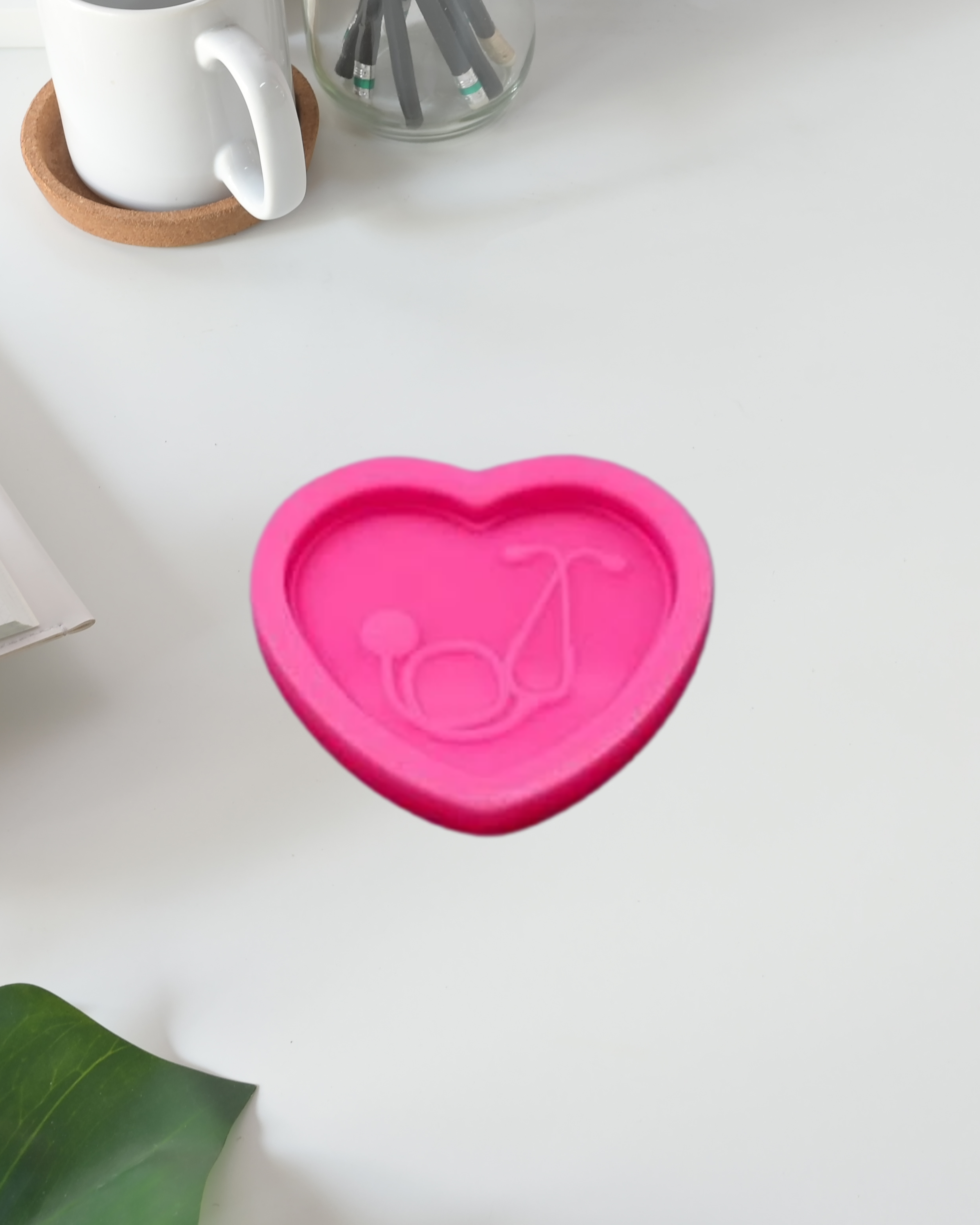 Molde de silicona con forma de corazón