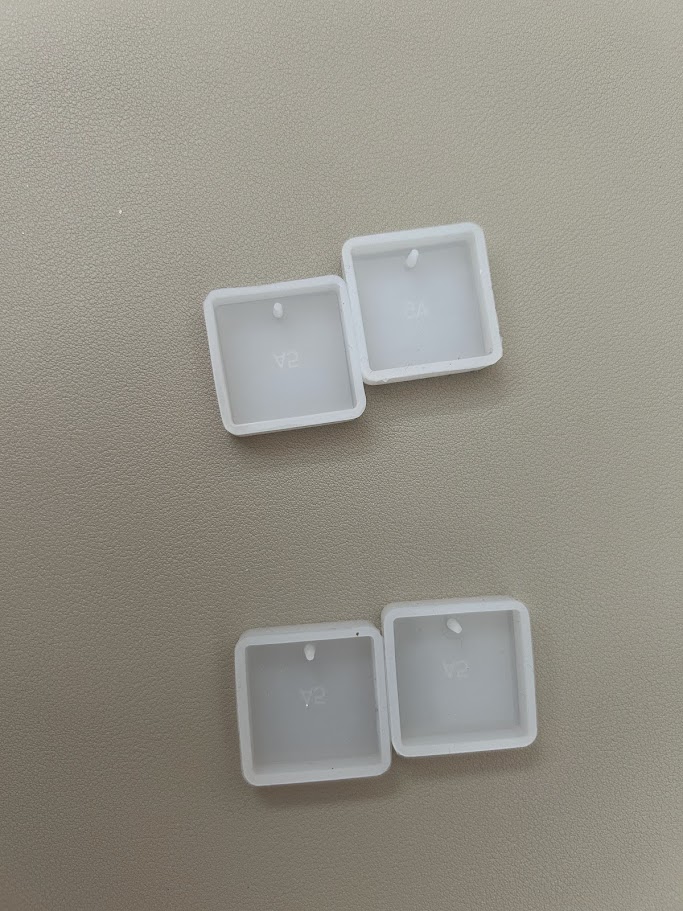 Moldes de resina para aretes cuadrados