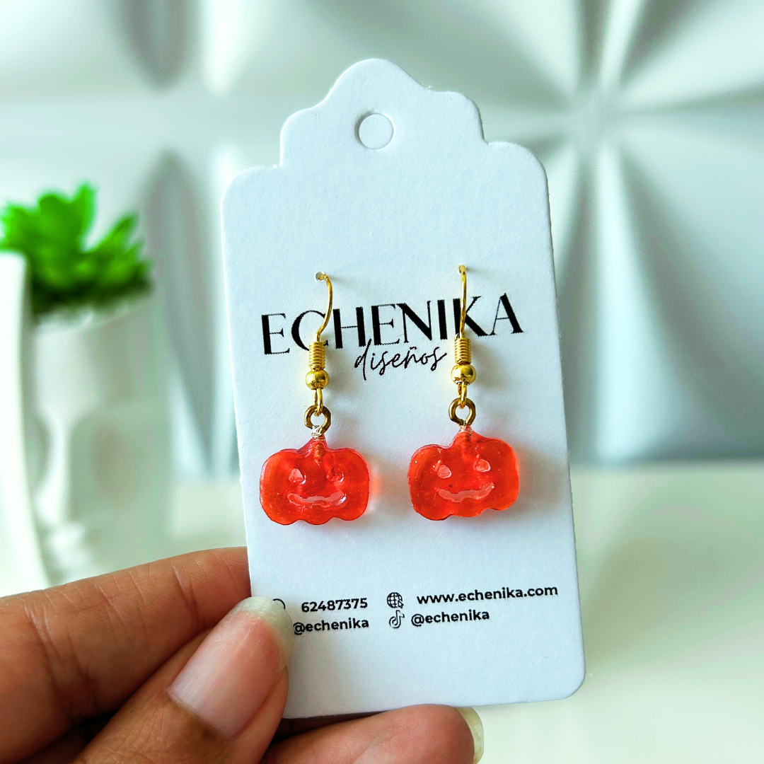 Pendientes de calabaza de Halloween