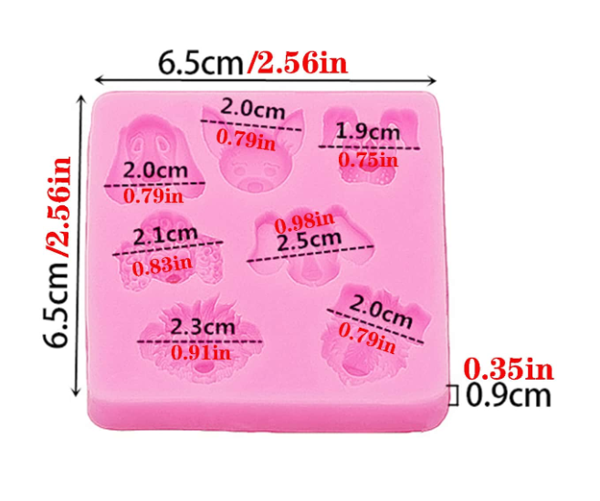 Molde de silicona para perritos