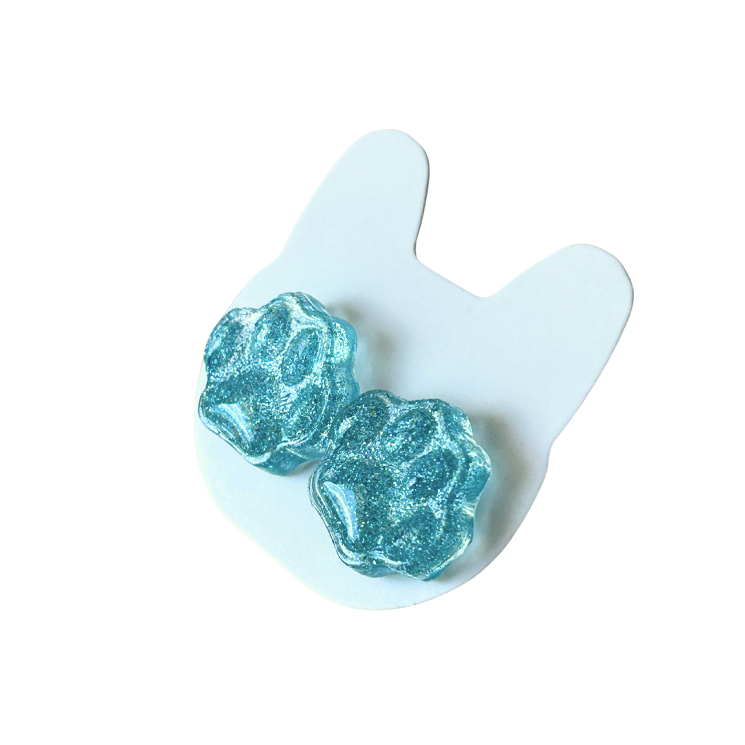 Aretes huella brillante
