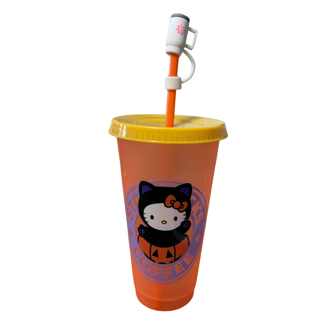 Vaso reutilizable Hello Kitty Halloween