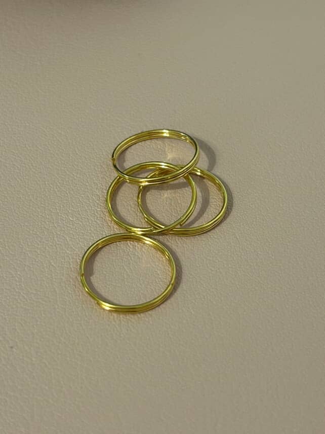 Aros dobles dorados