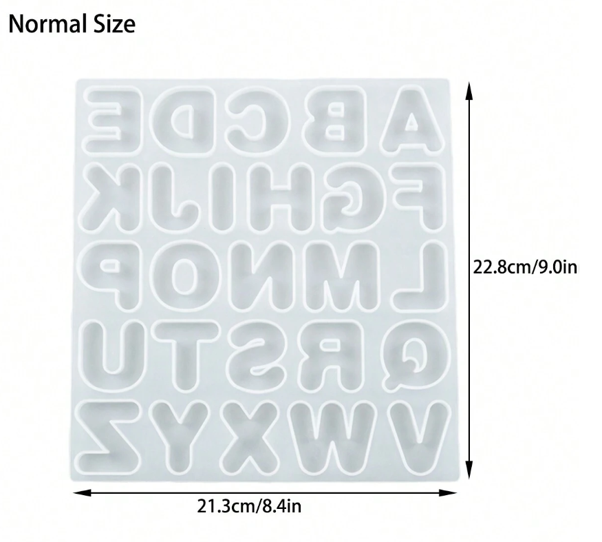 Molde de silicona para letras