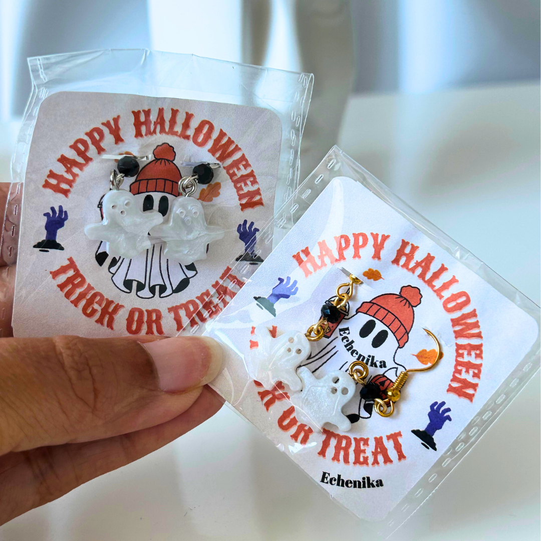Pendientes fantasmas de Halloween