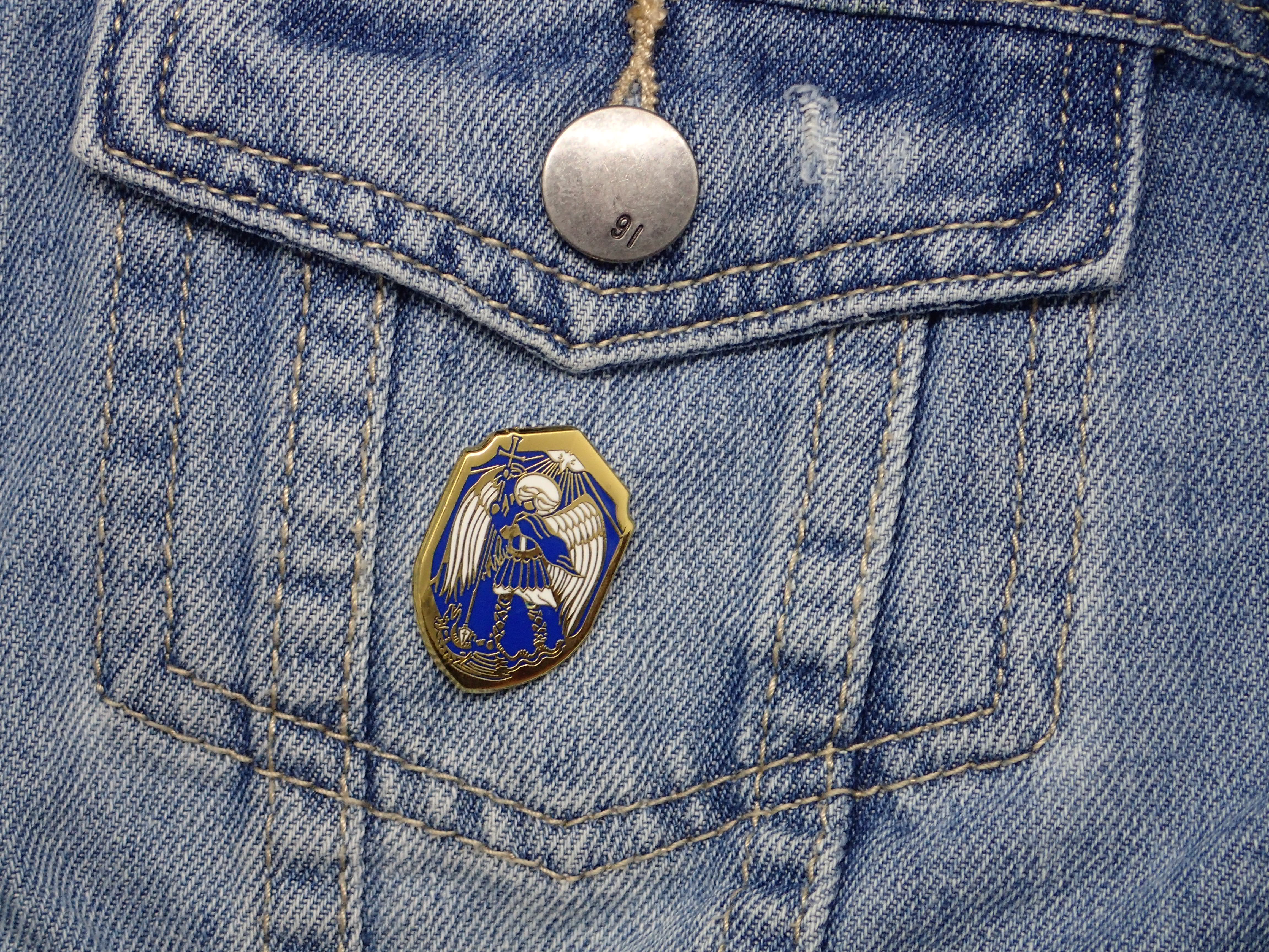 St. Michael the Archangel Shield Pin