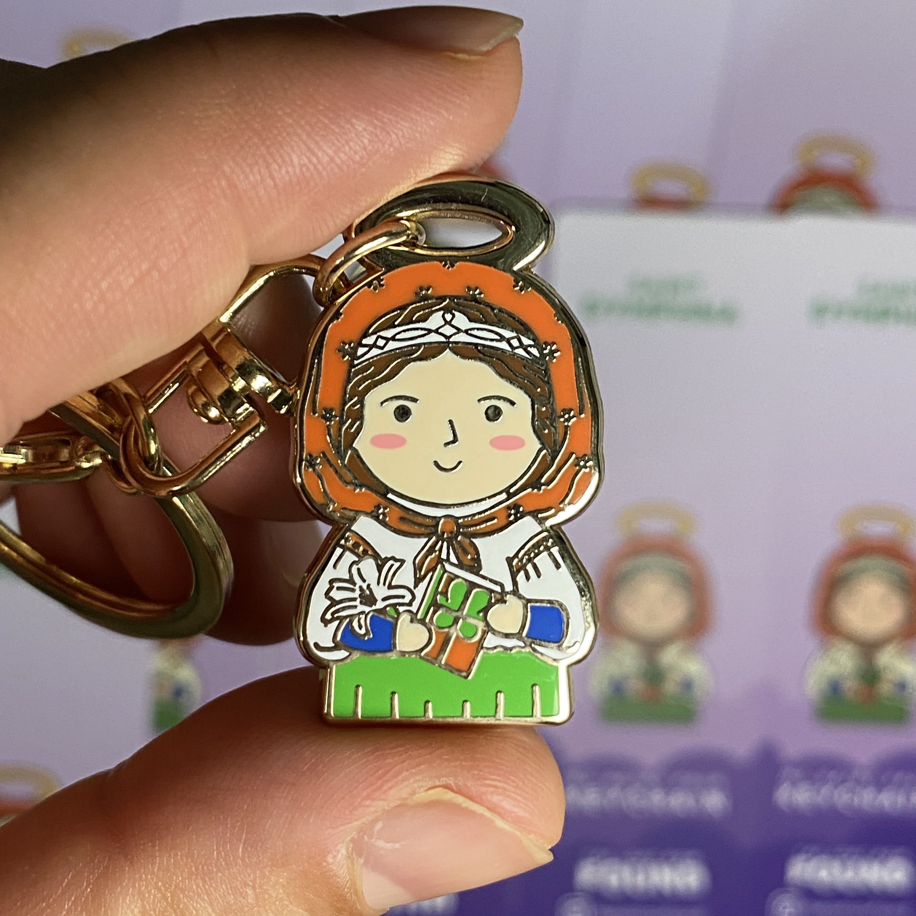 ST. Dymphna of  IRELAND Keychain