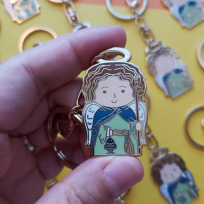 St. Raphael the Archangel Keychain
