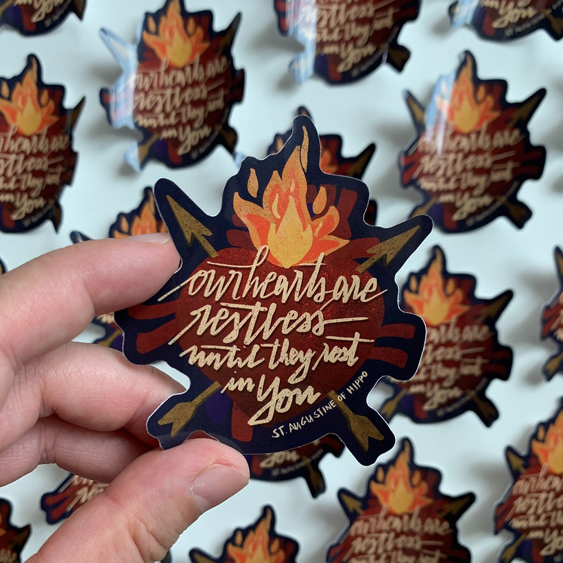 Our Heart are Restless Vinyl Sticker