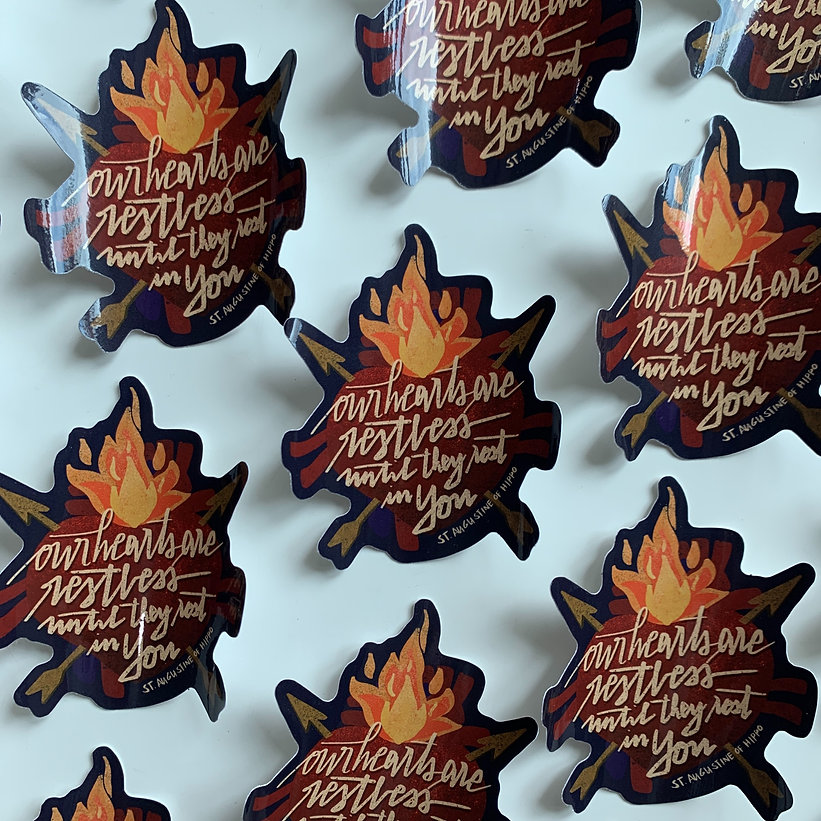 Our Heart are Restless Vinyl Sticker