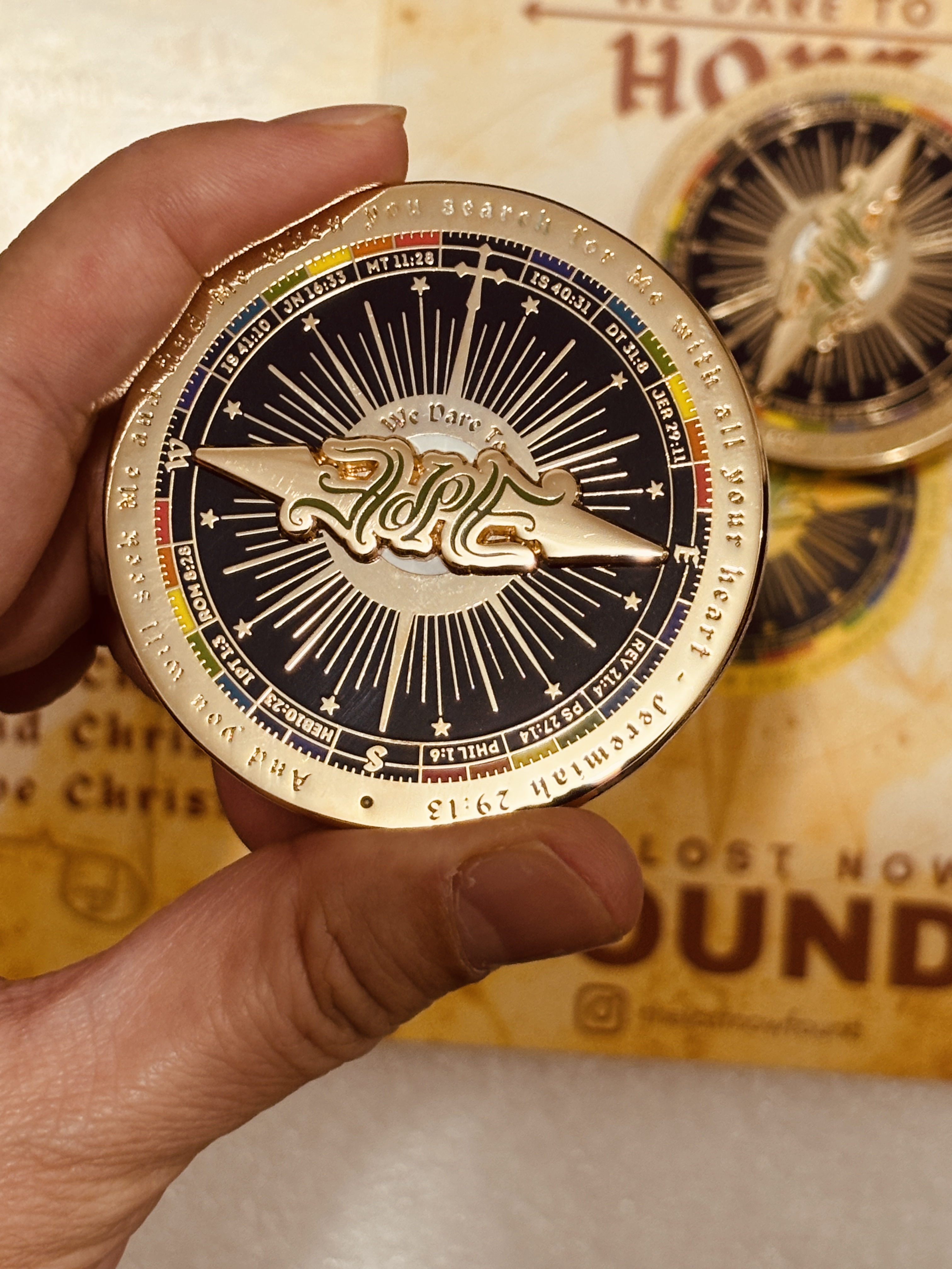 We Dare to Hope Compass Pin