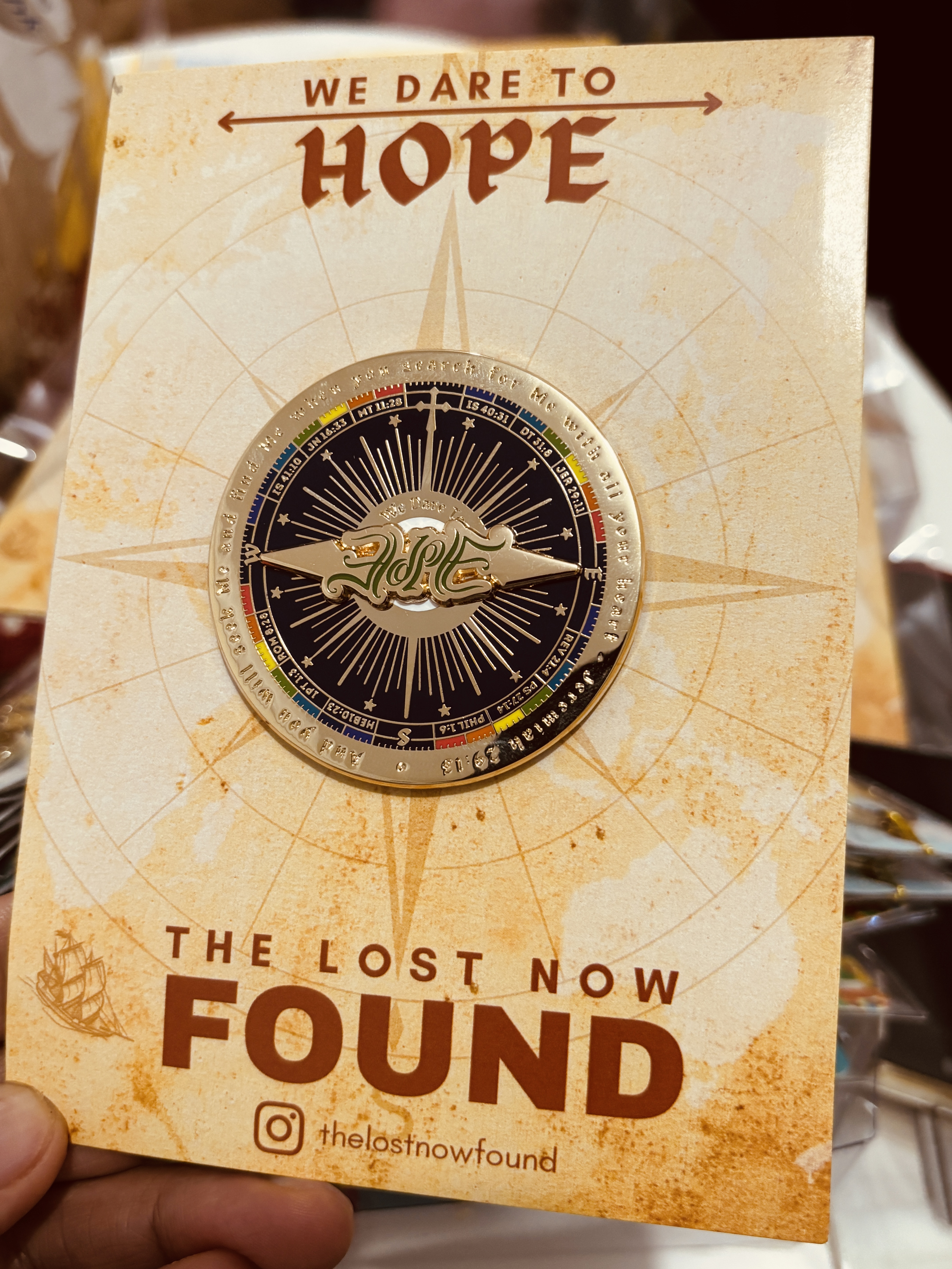 We Dare to Hope Compass Pin 