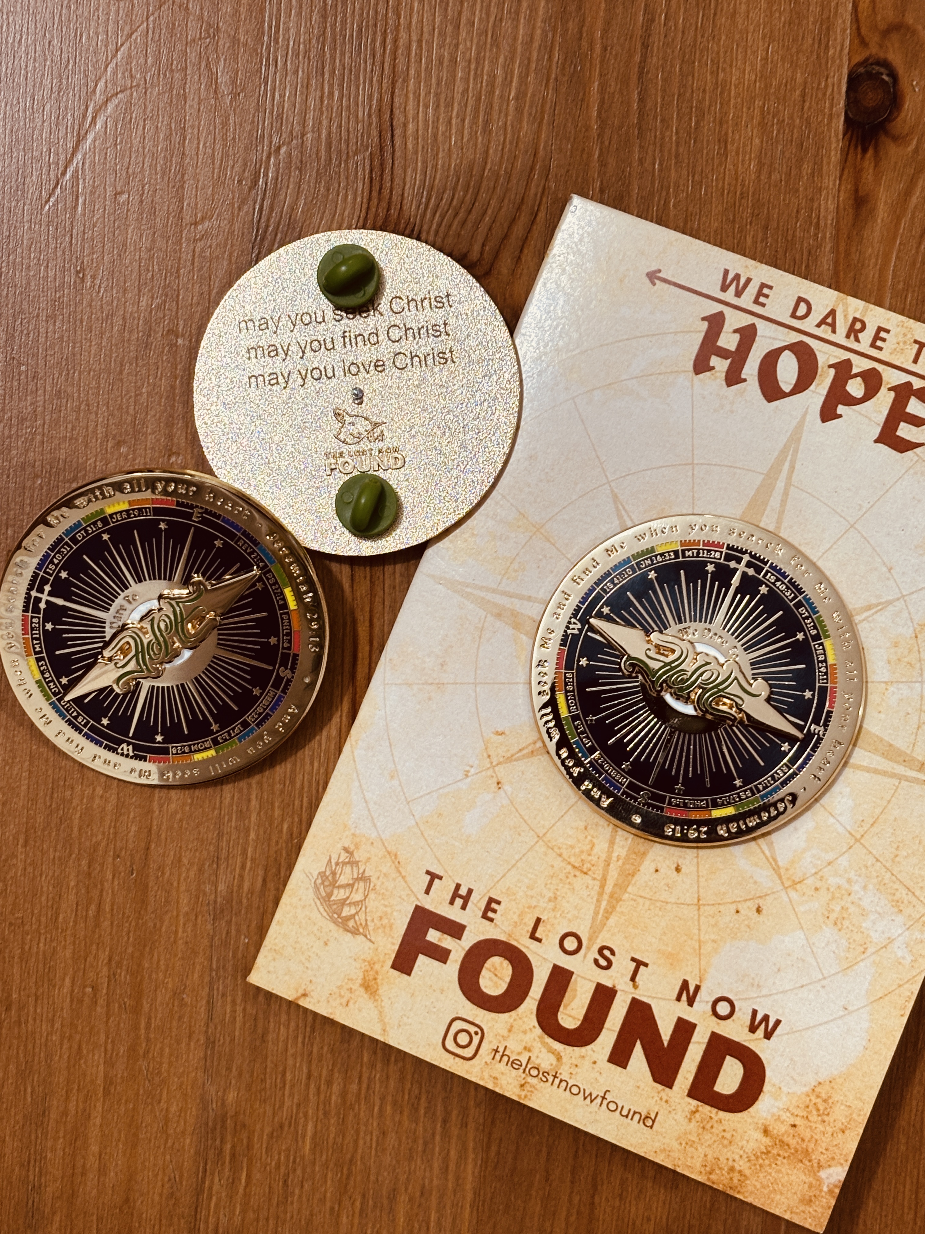 We Dare to Hope Compass Pin 