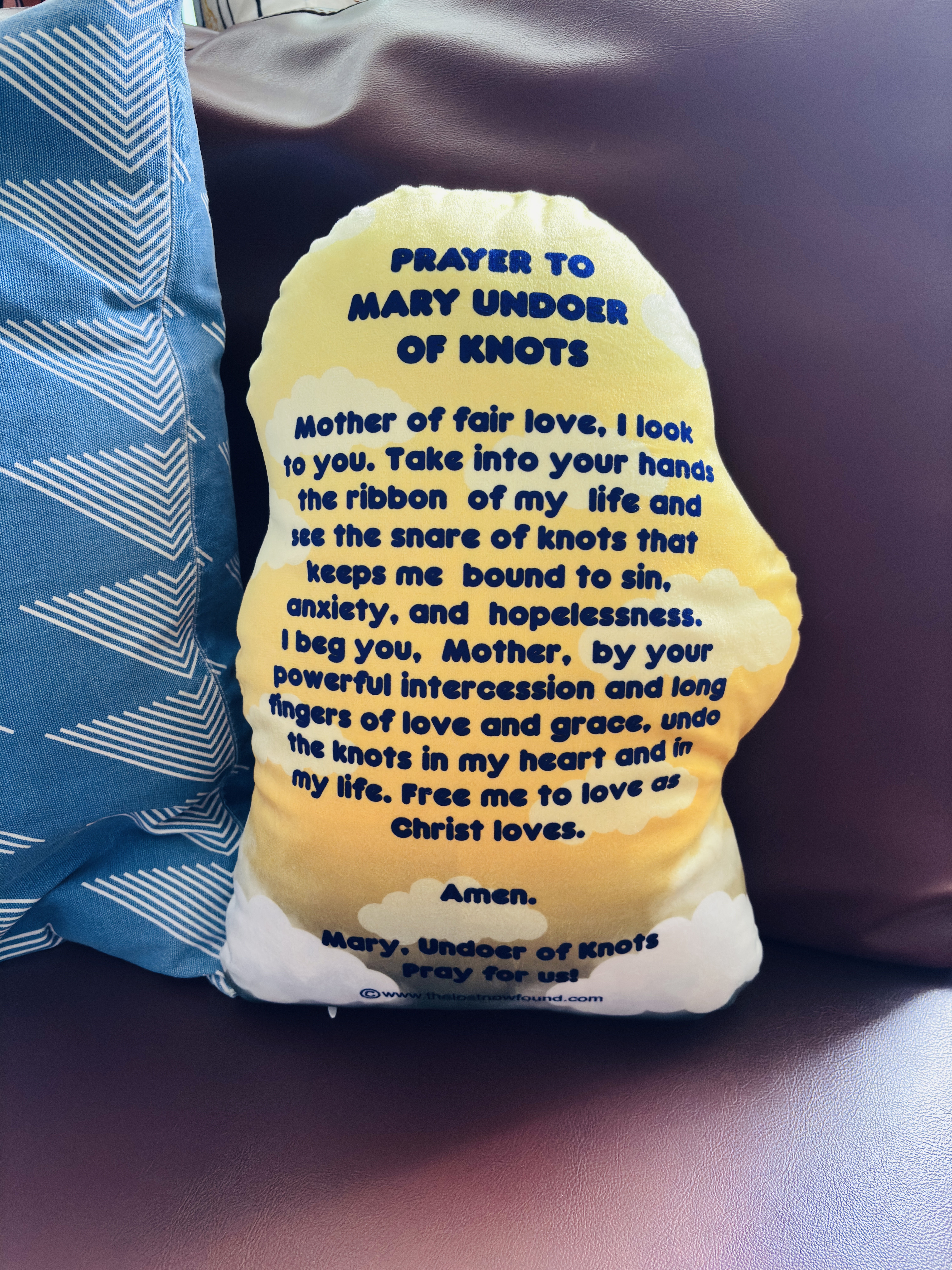 Mary Undoer of Knots Pillow