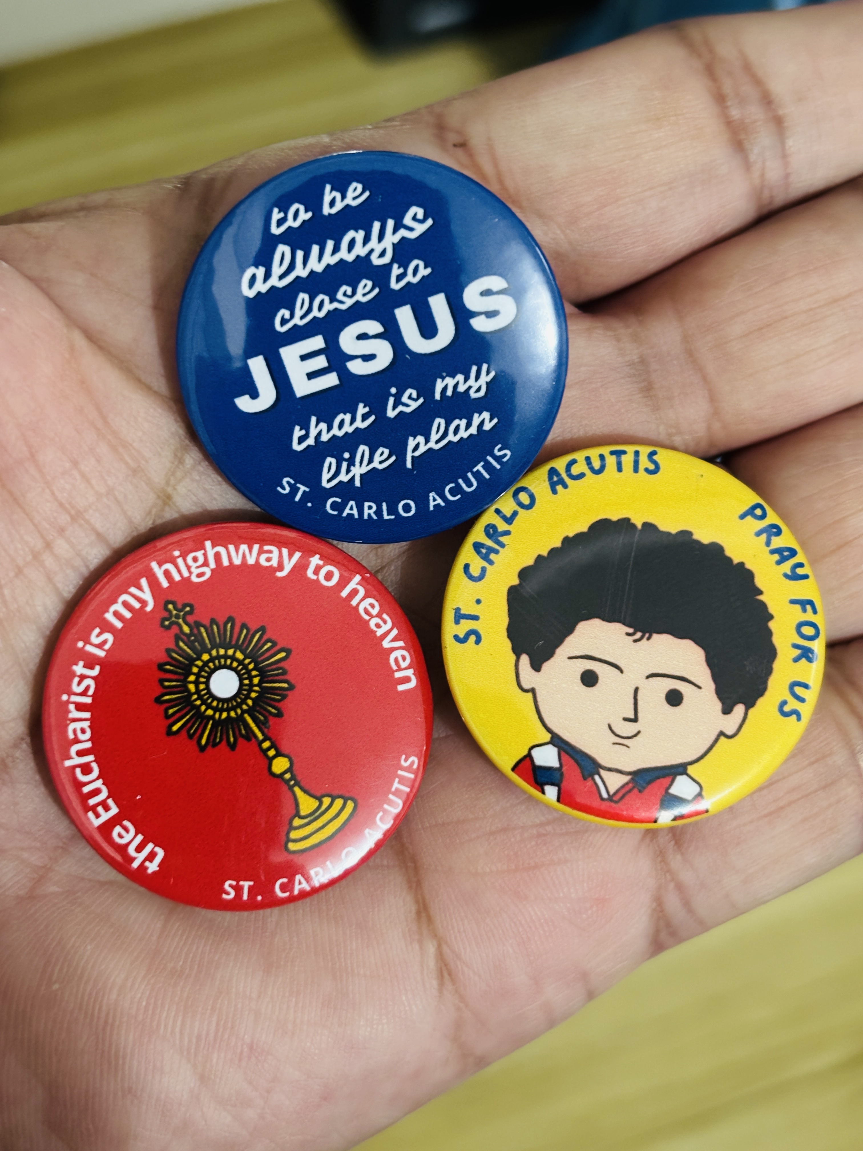 St. Carlo Acutis Button Pins 1 set (2 pcs)