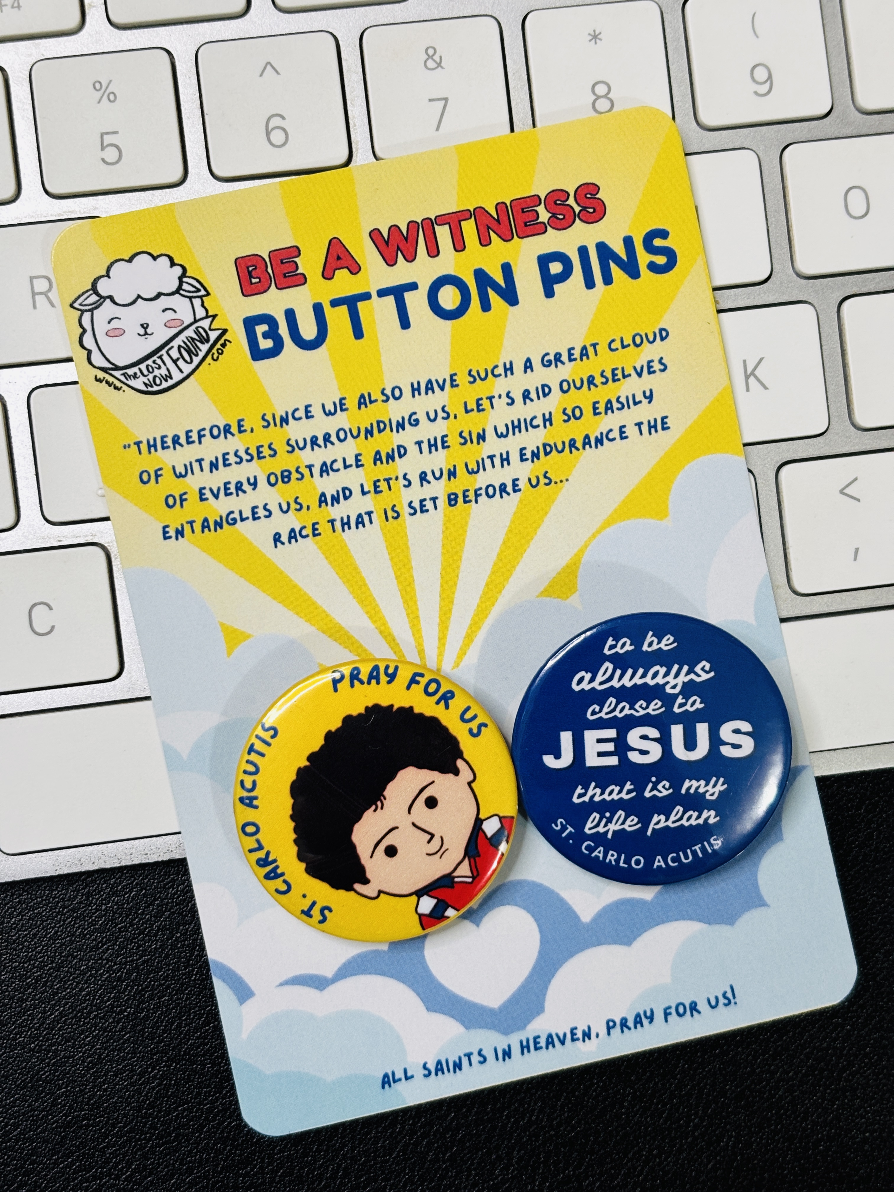 St. Carlo Acutis Button Pins 1 set (2 pcs)