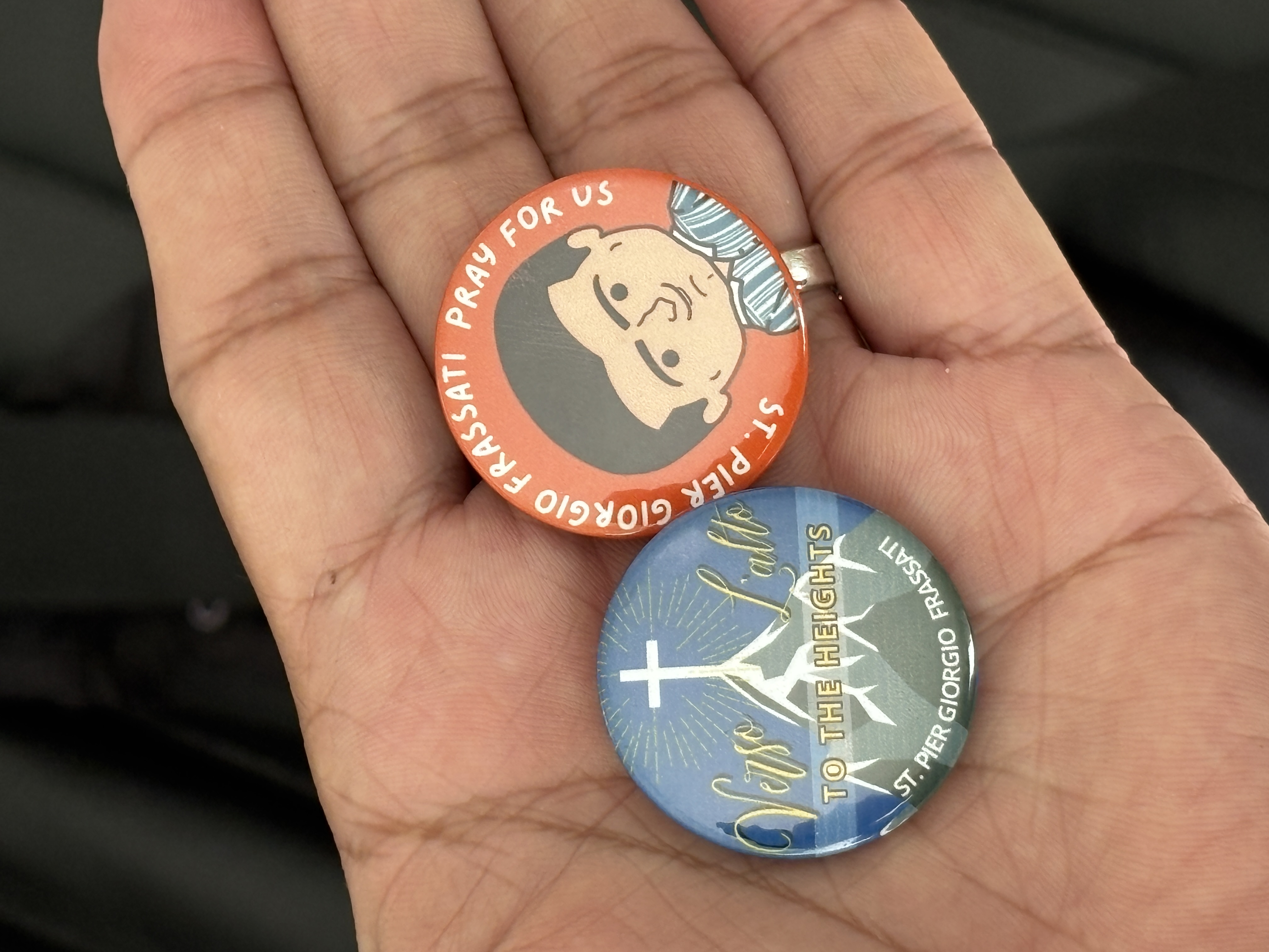 St Pier Giorgio Frassati Button pins 1 set (2 pcs)