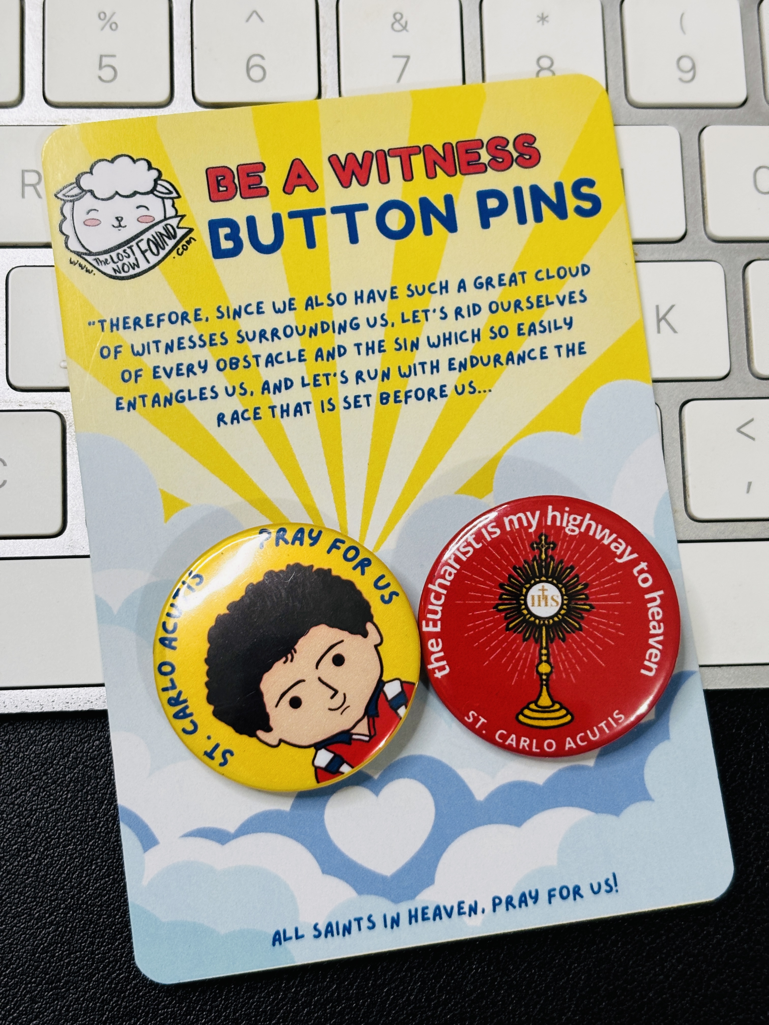 St. Carlo Acutis Button Pins 1 set (2 pcs)