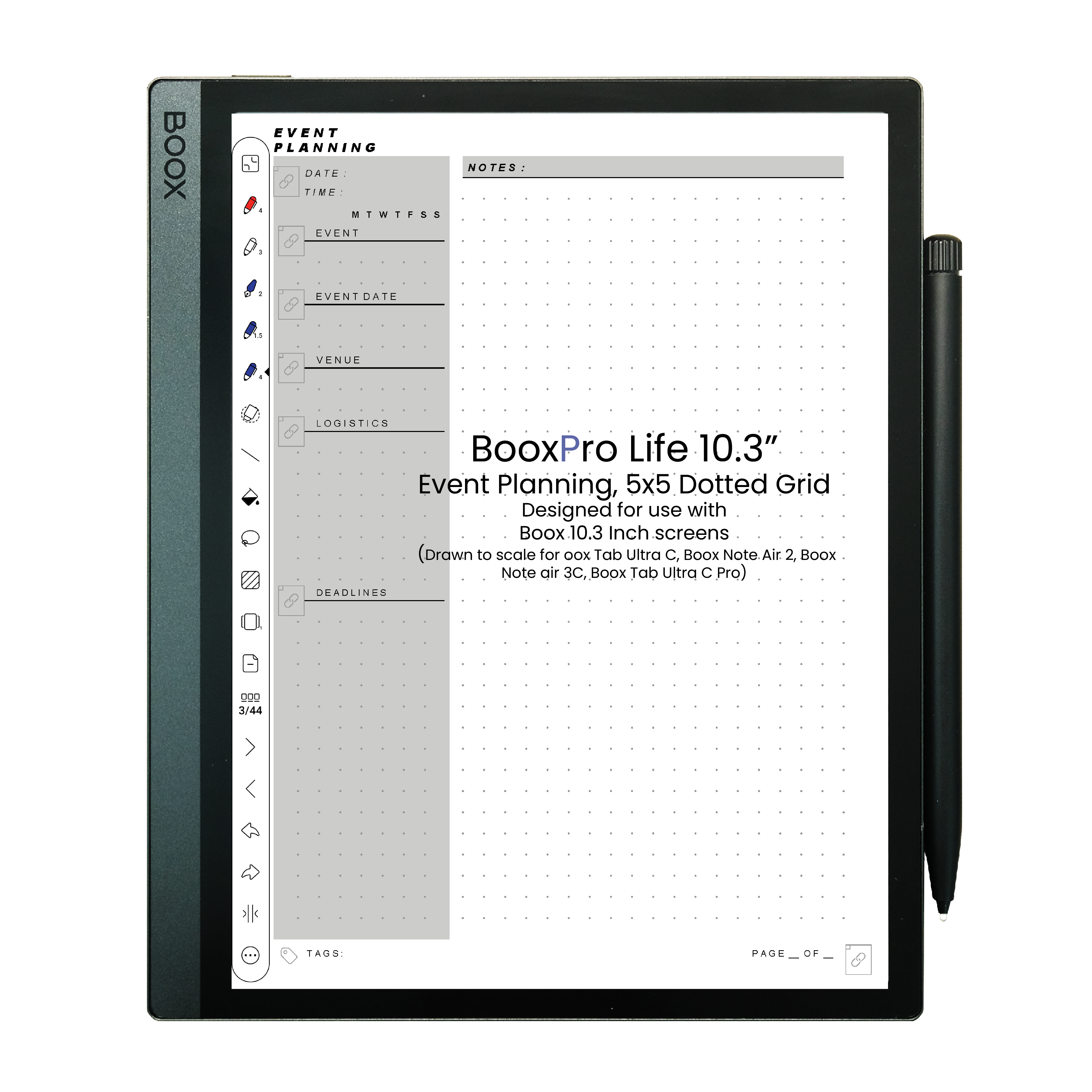 BooxPro LIfe 10.3" 07 Event Planning
