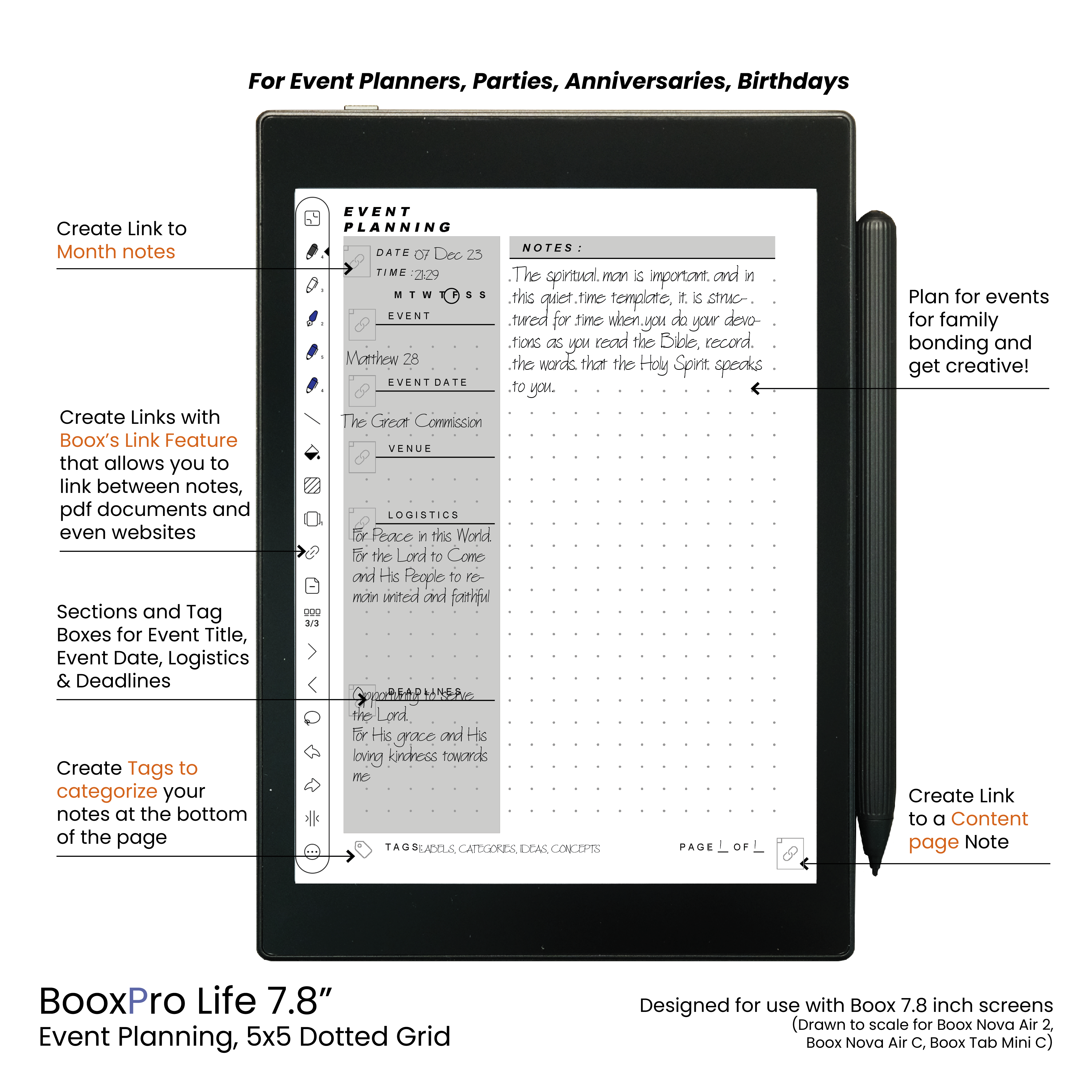 BooxPro Life 7.8" 07 Event Planning