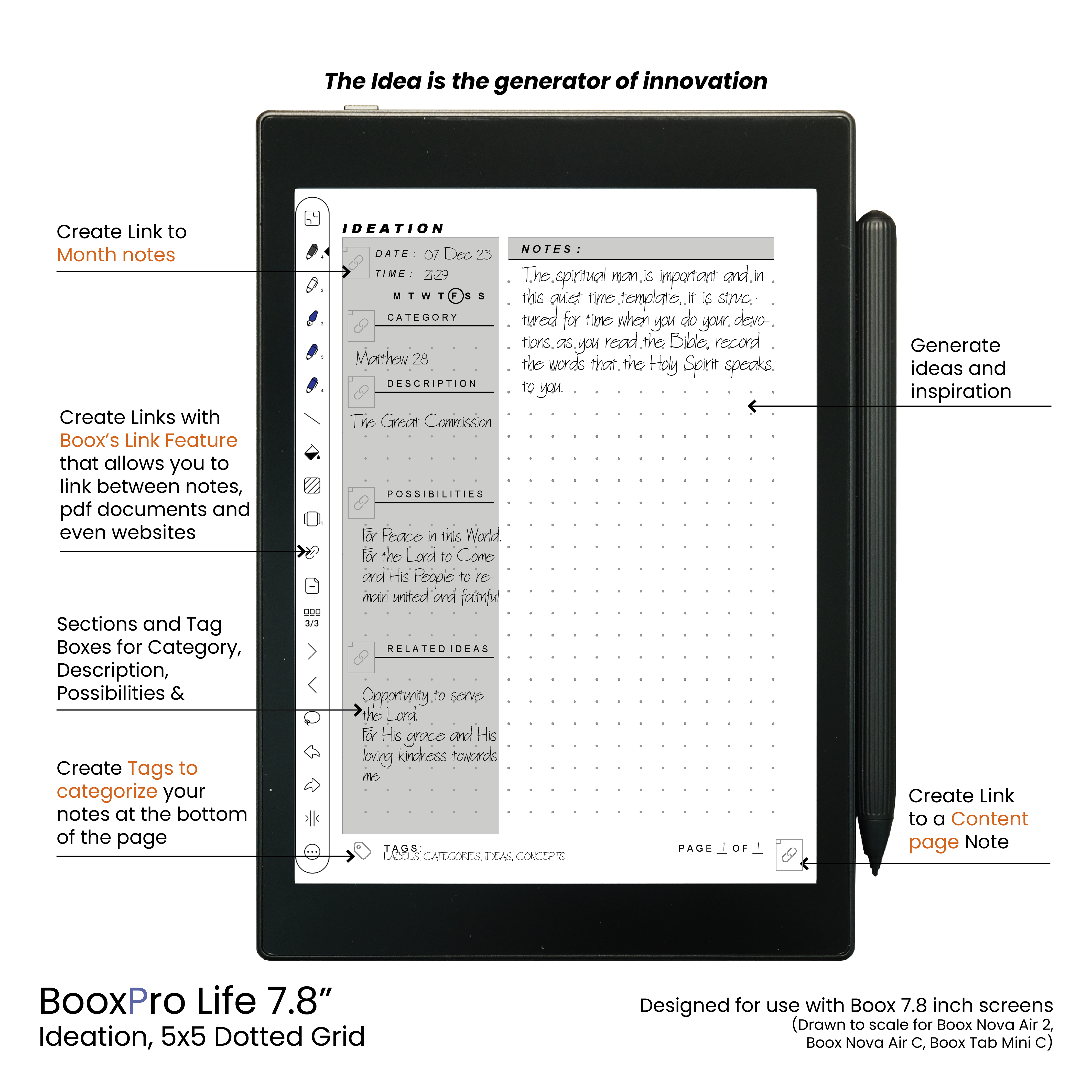 BooxPro Life 7.8" 8-in-1 Bundle