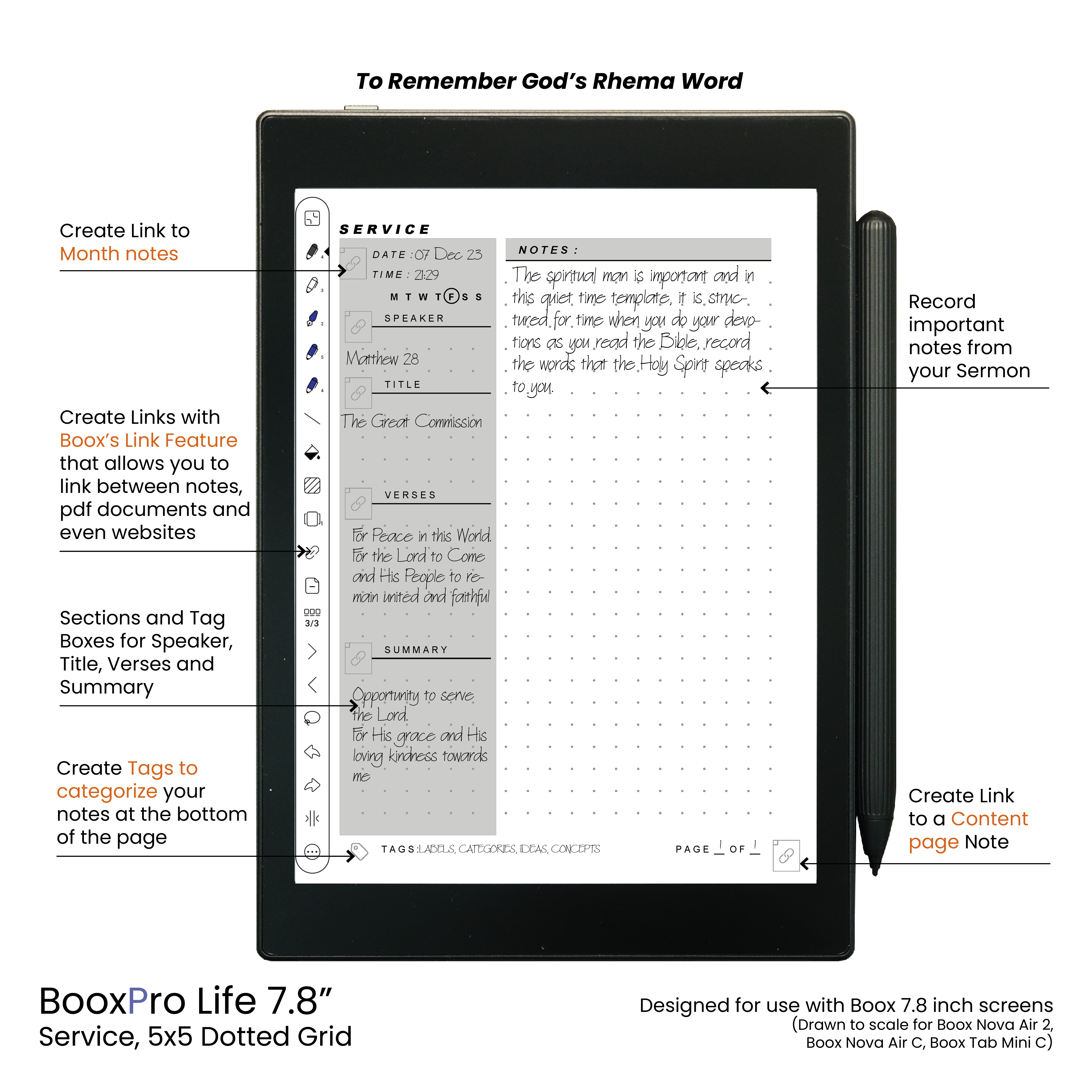 BooxPro Life 7.8" 8-in-1 Bundle