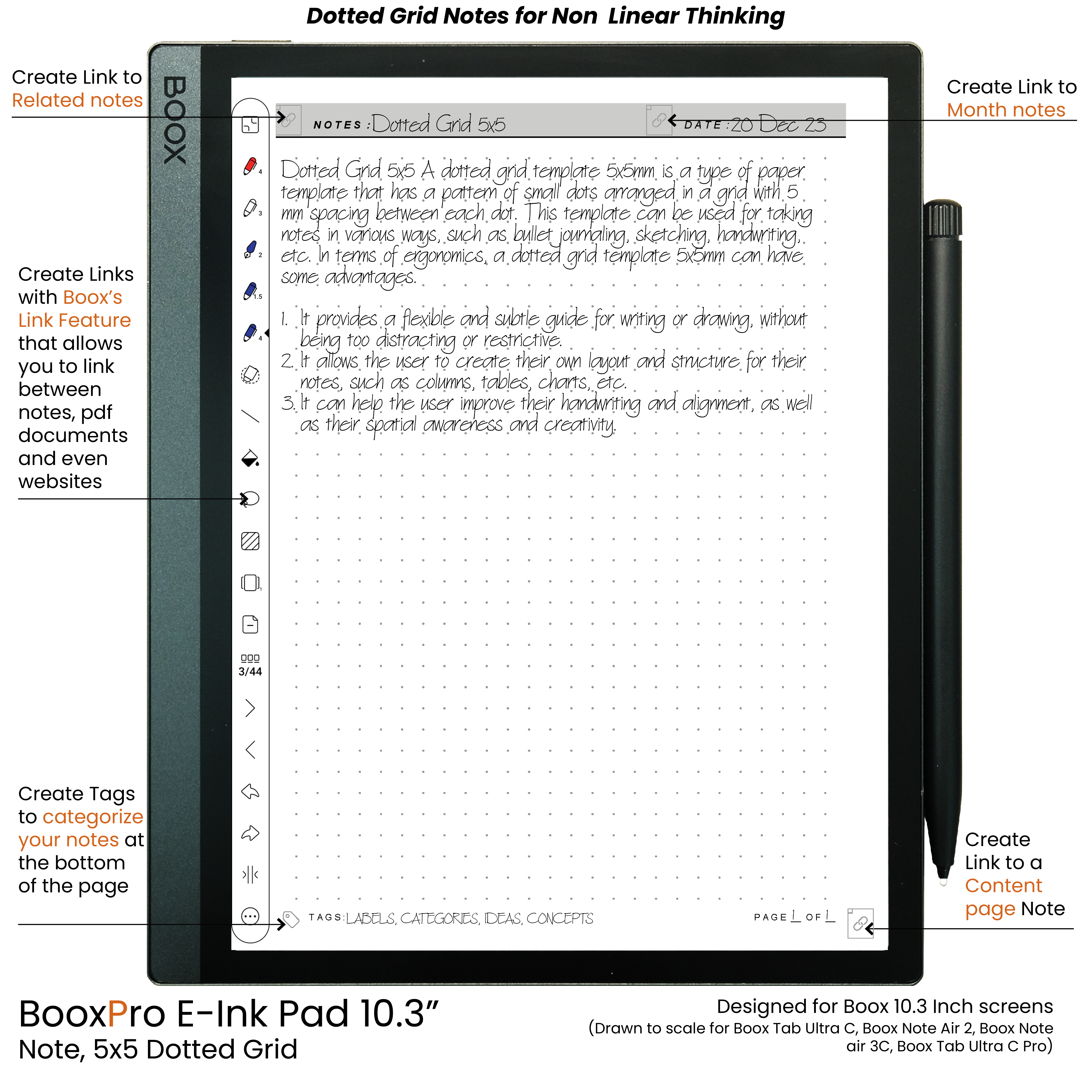 BooxPro E-Ink Pad 10.3" 22-in-1 Bundle