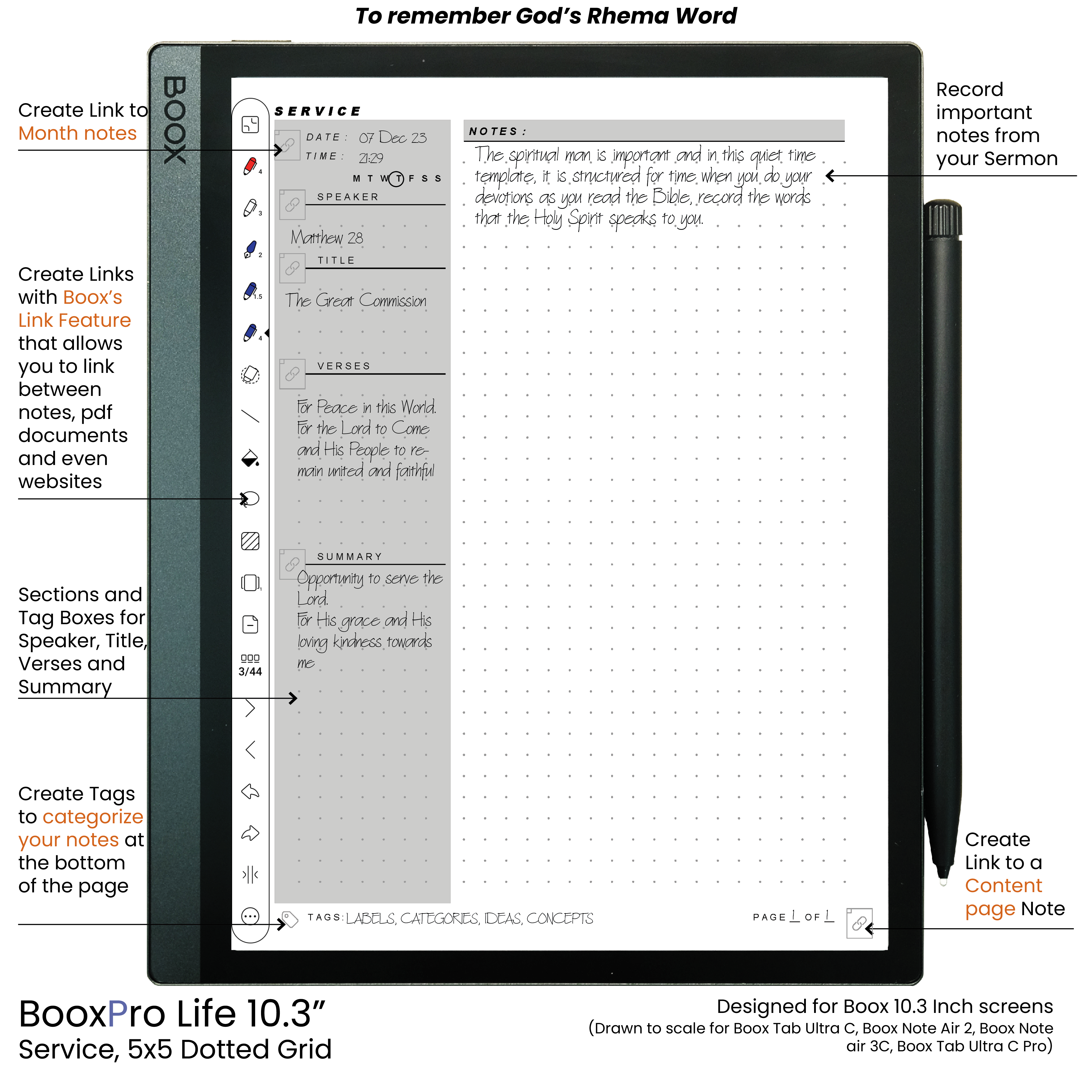 BooxPro Life 10.3" 8-in-1 Bundle