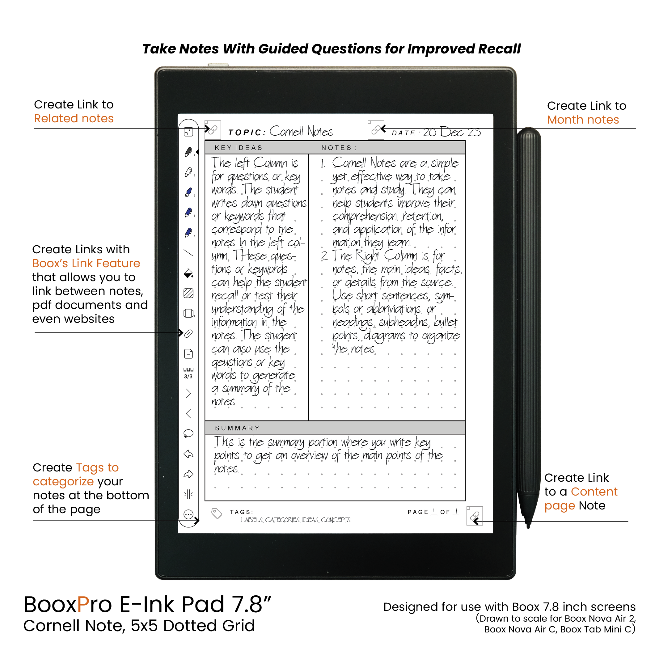 BooxPro E-Ink Pad 7.8" 22-in-1 Bundle
