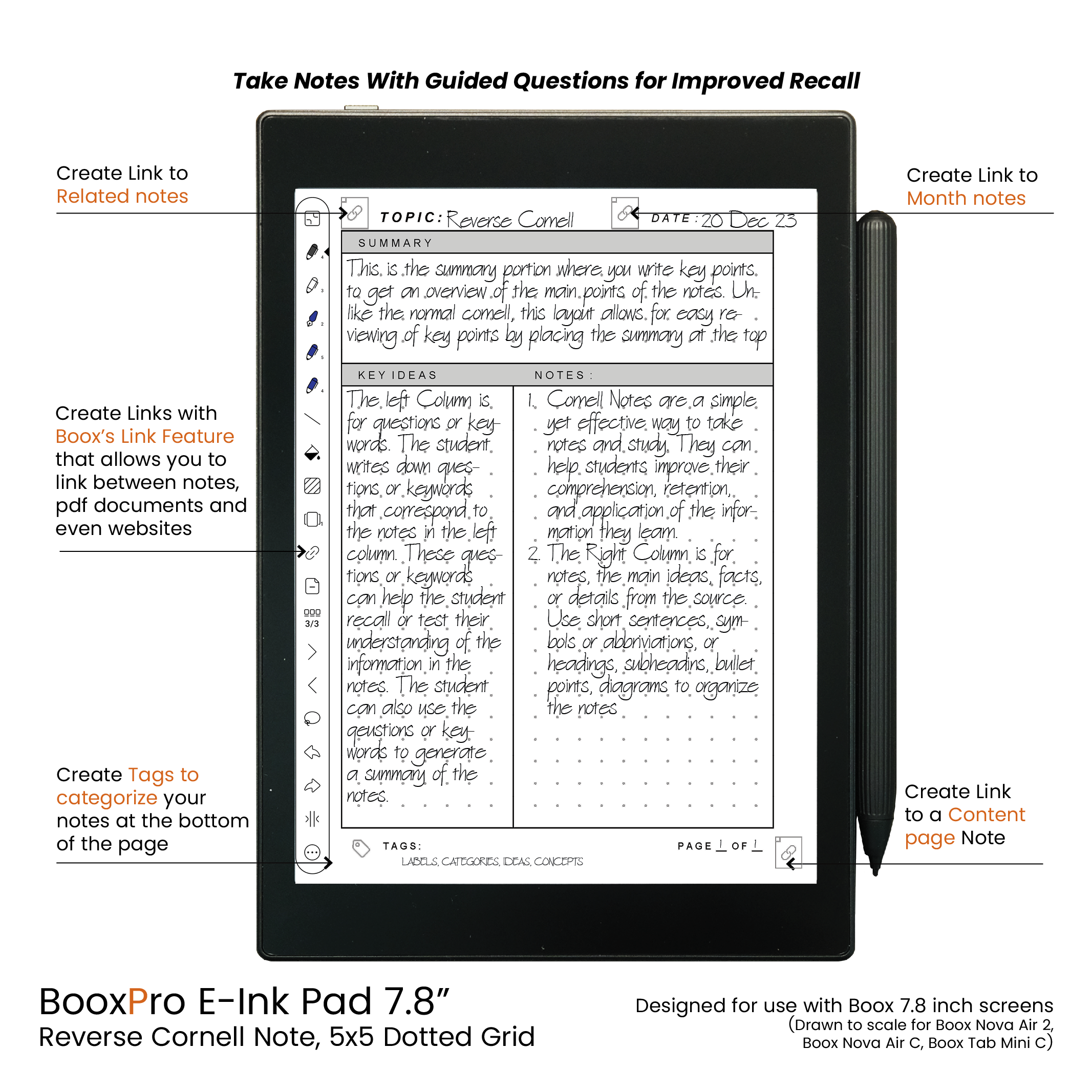 BooxPro E-Ink Pad 7.8" 22-in-1 Bundle