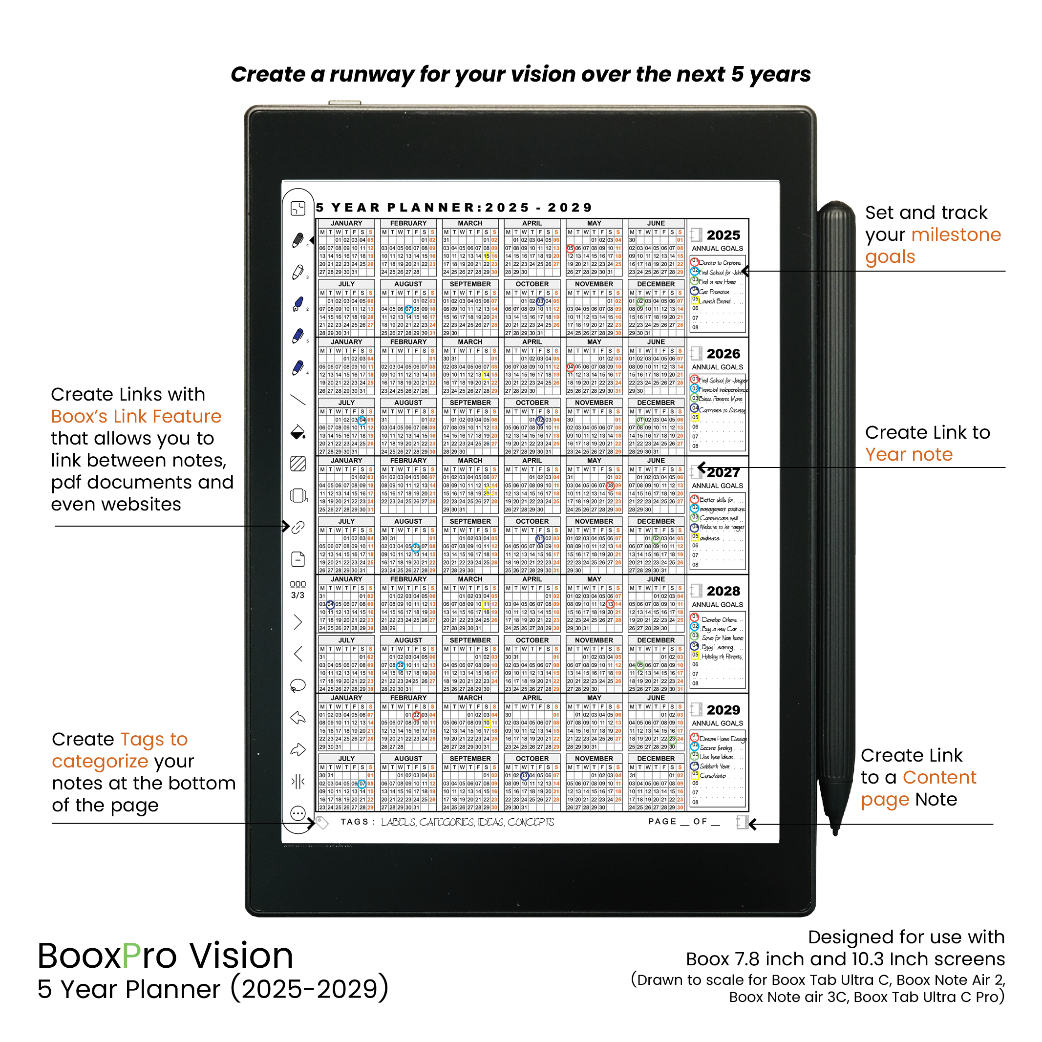 BooxPro Vision 7.8", 10.3" 5-in-1 Bundle