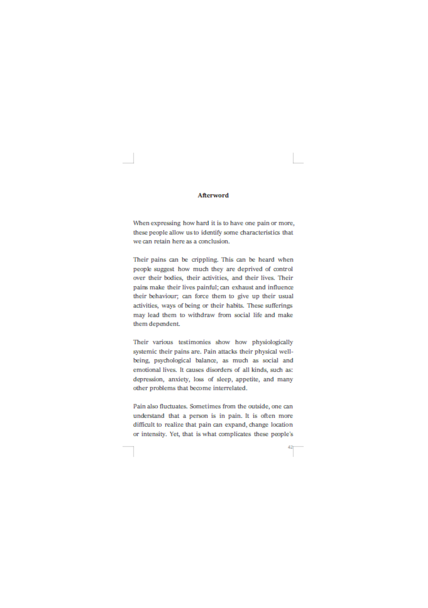 Living with Chronic Pains