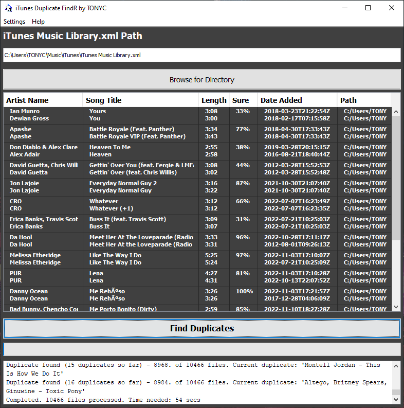 iTunes Duplicate FindR