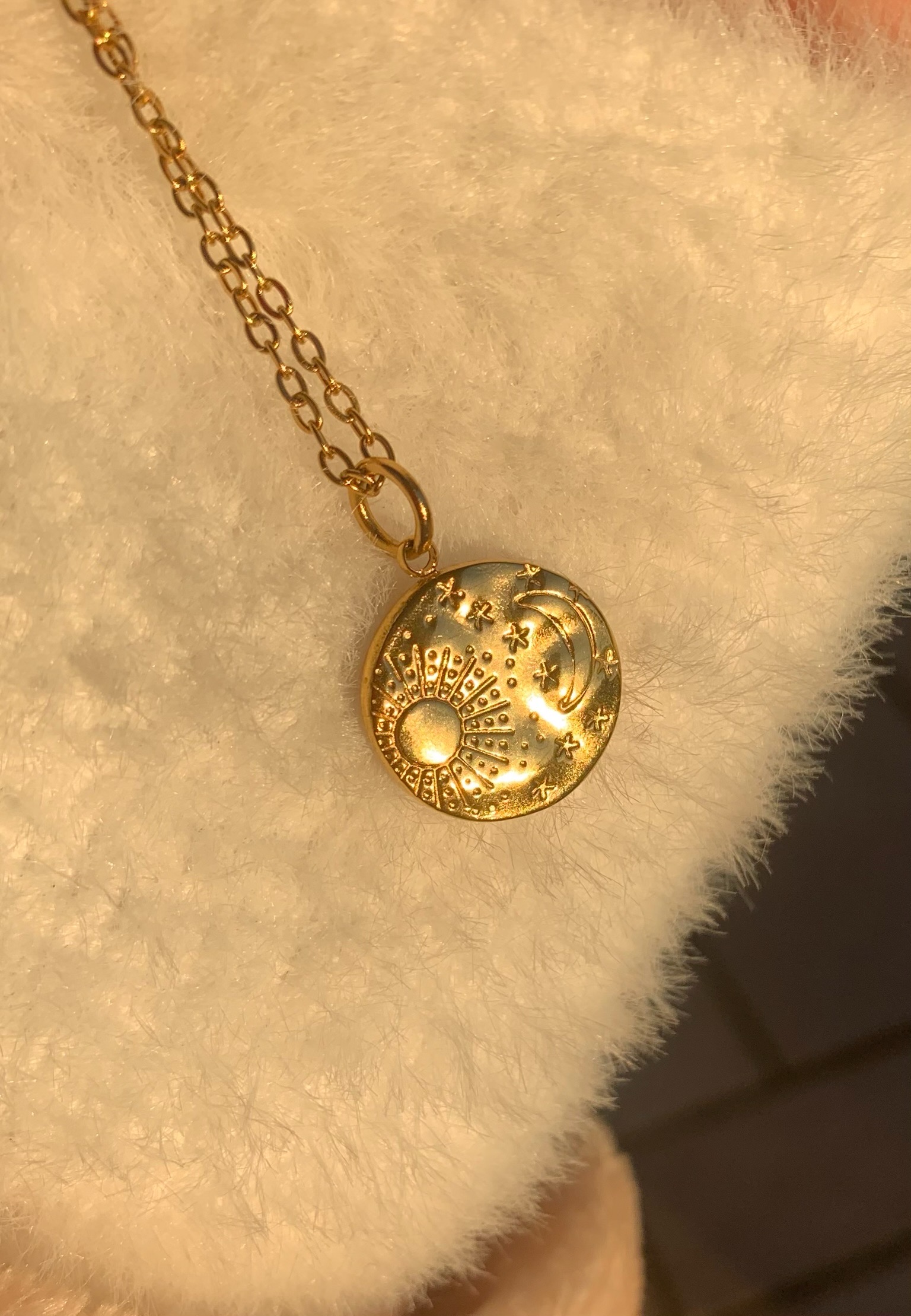 Collier soleil et lune