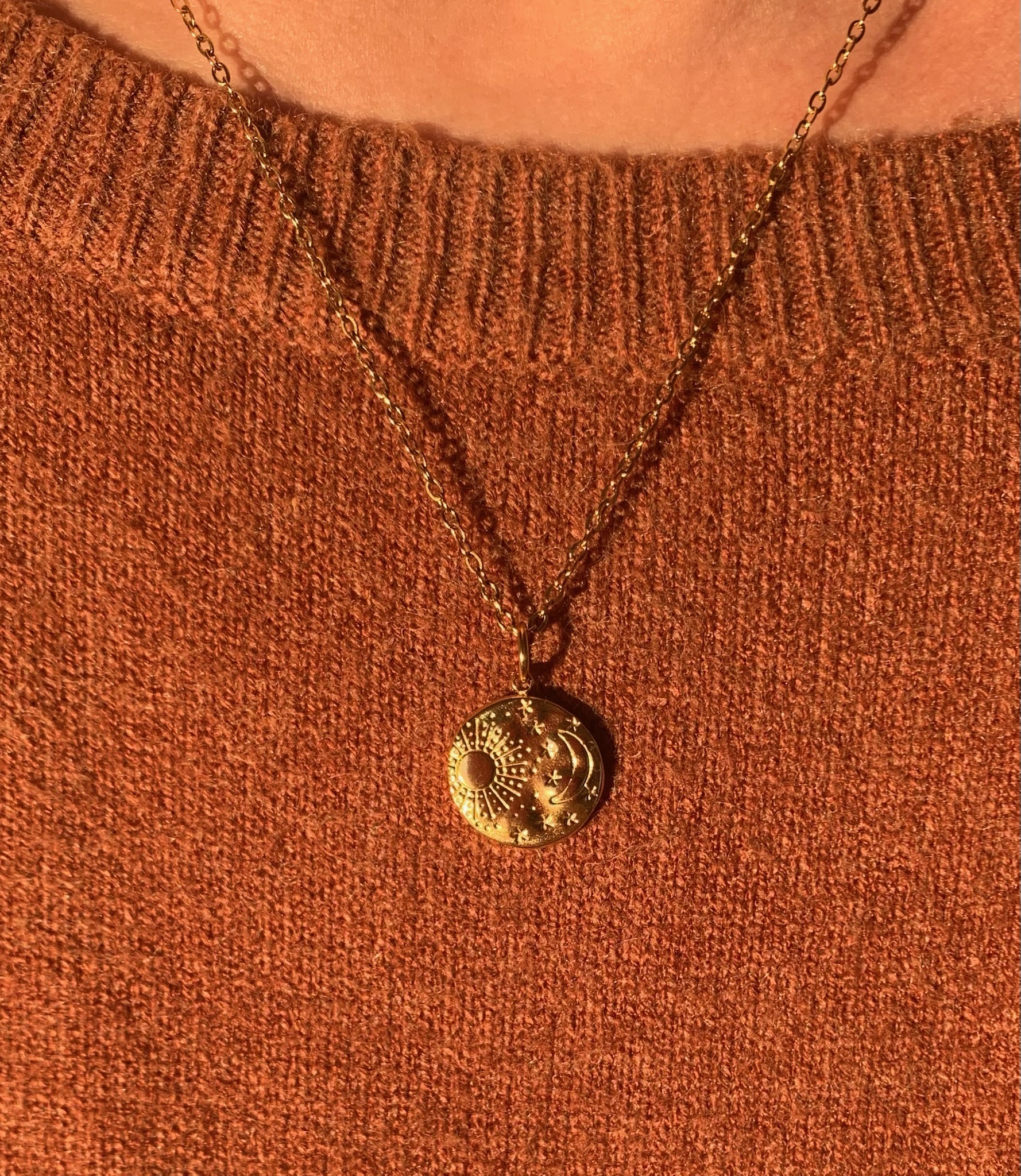 Collier soleil et lune