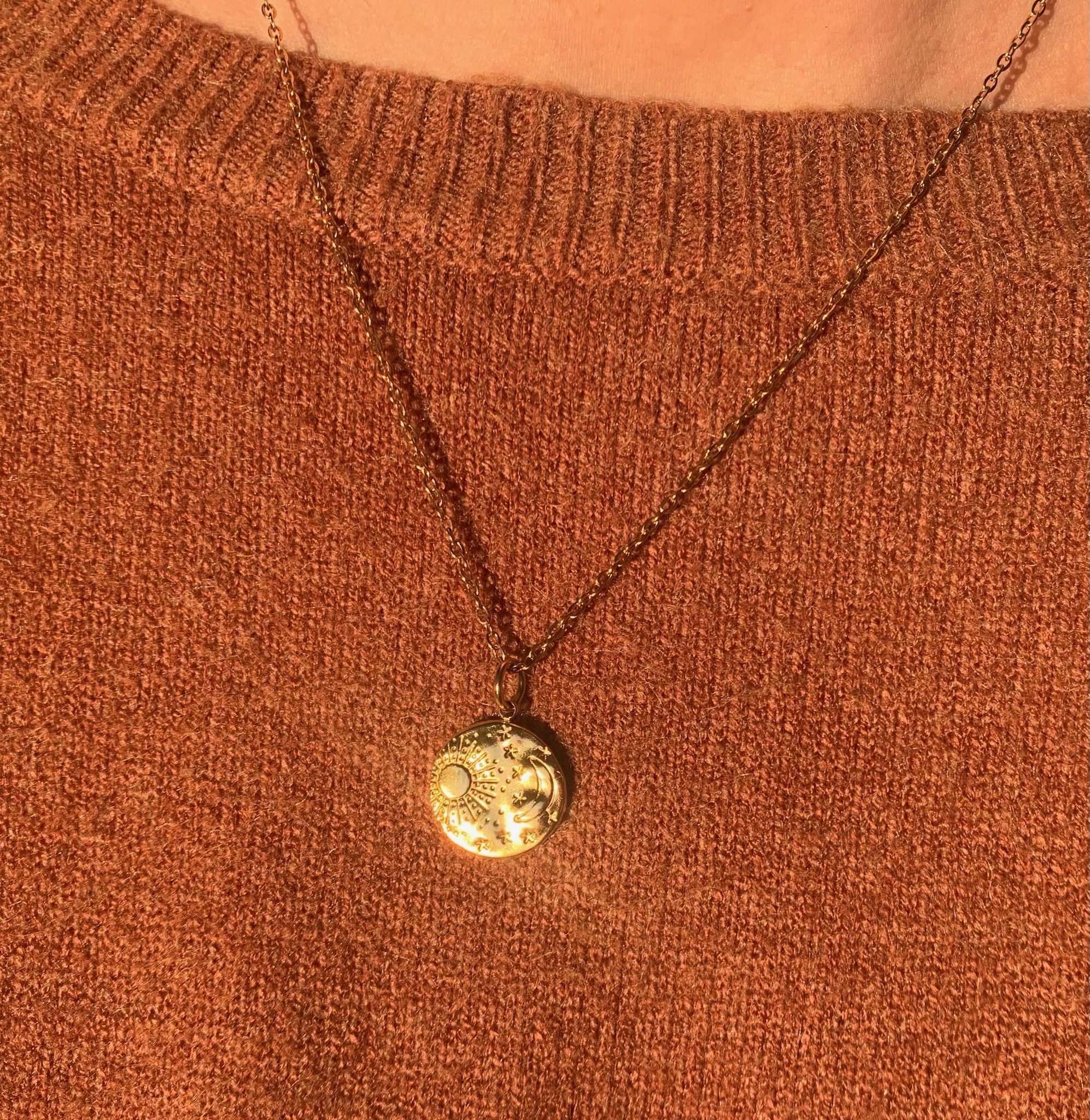 Collier soleil et lune