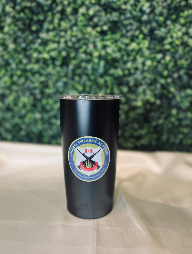Federal Firearms Academy Logo tumbler / coffee Cup