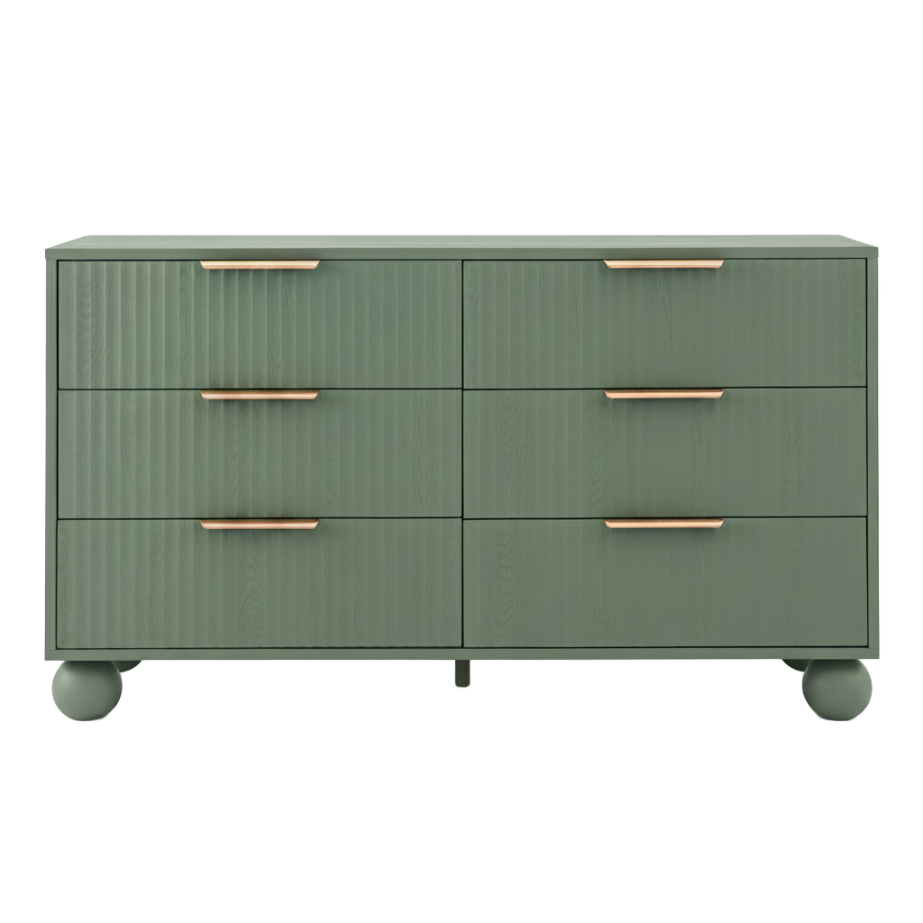 Marcellé Fluted Dresser - Sage Green