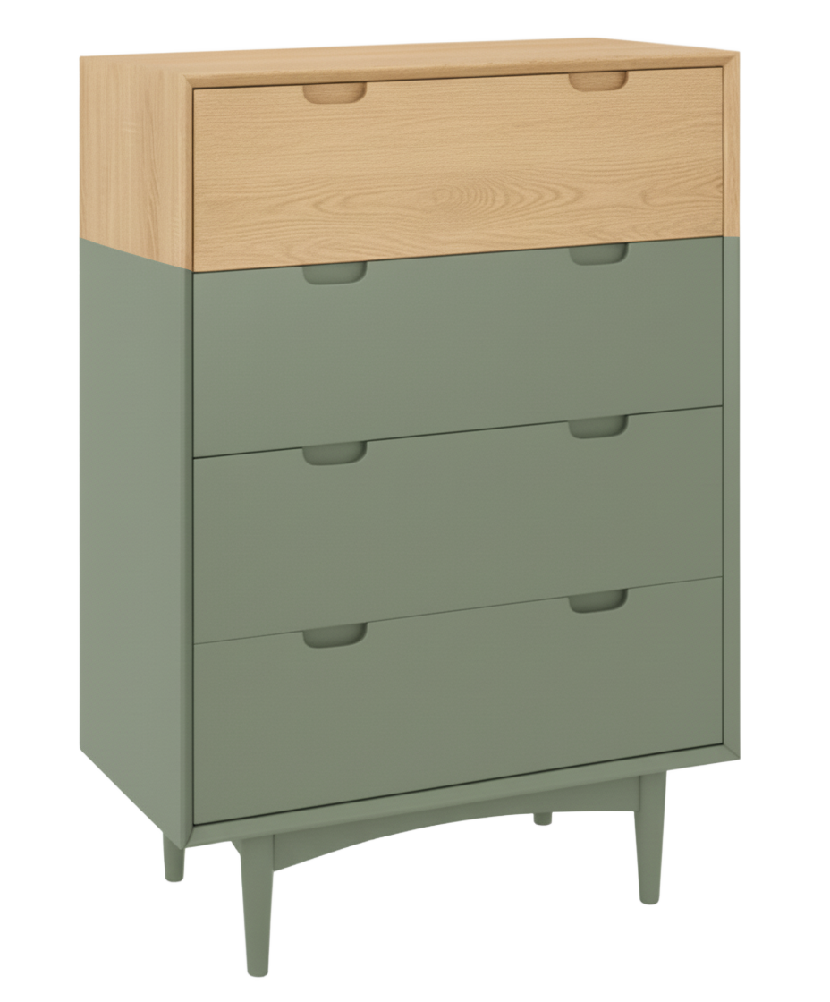 Tavira 4 Drawer Chest - Green